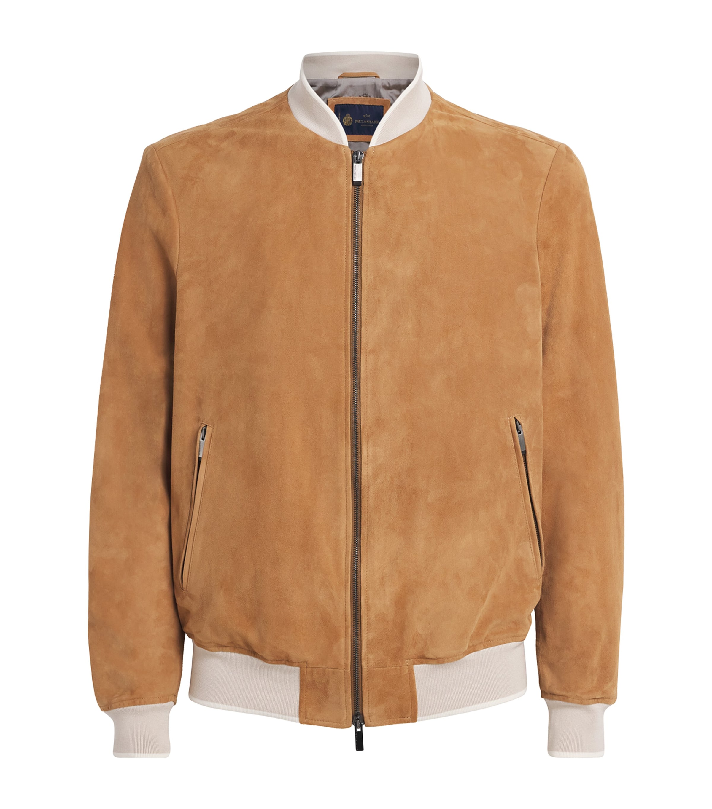 Paul & Shark Mens Aqualeather Bomber Jacket Brown Image 1