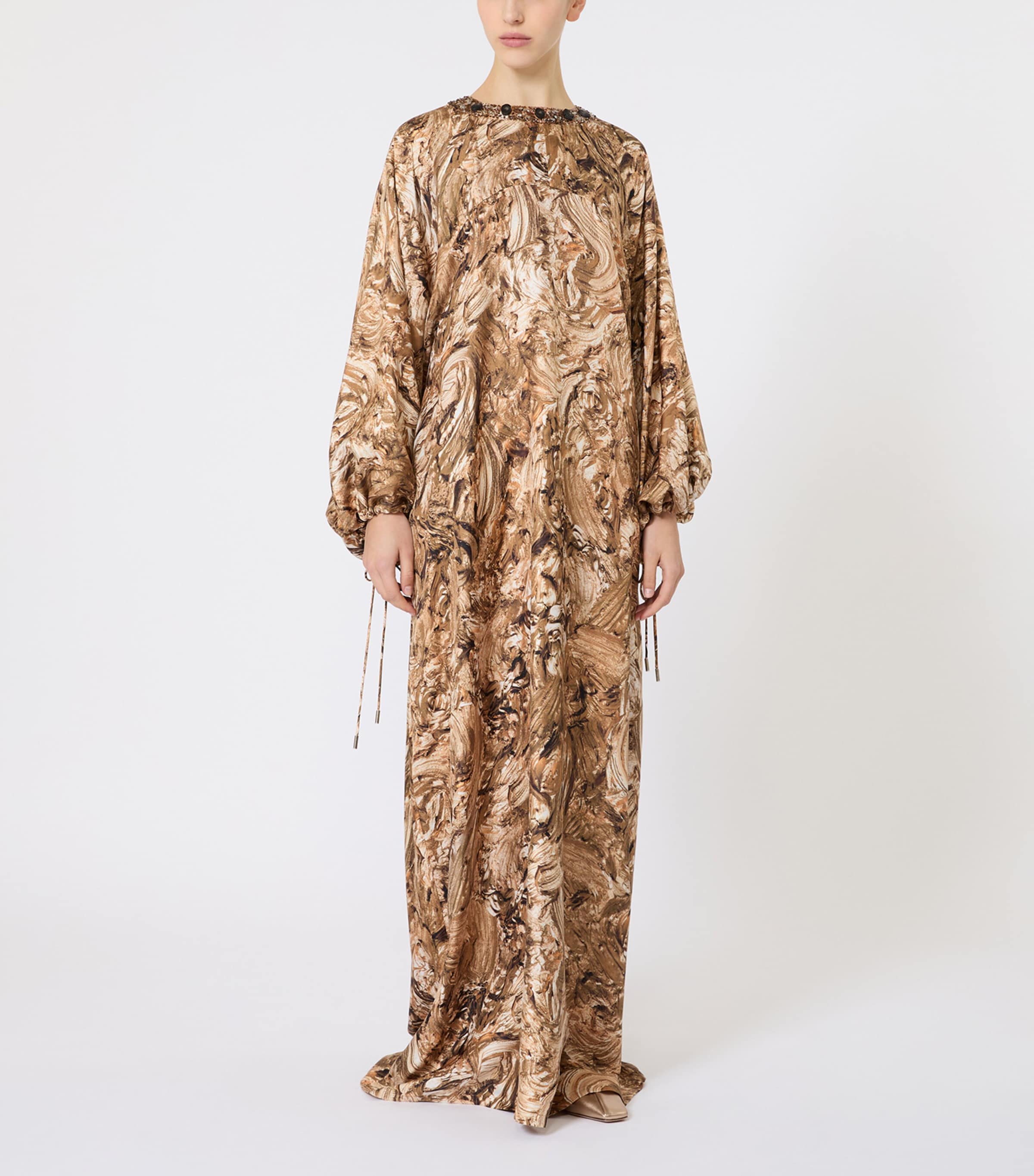 Silk Tunic Gown GOLD Image 2