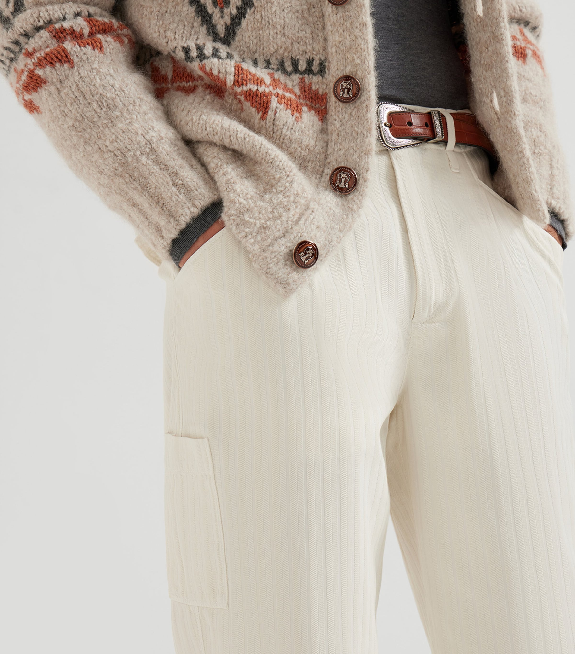 Cotton Cargo Trousers C6007 Image 5