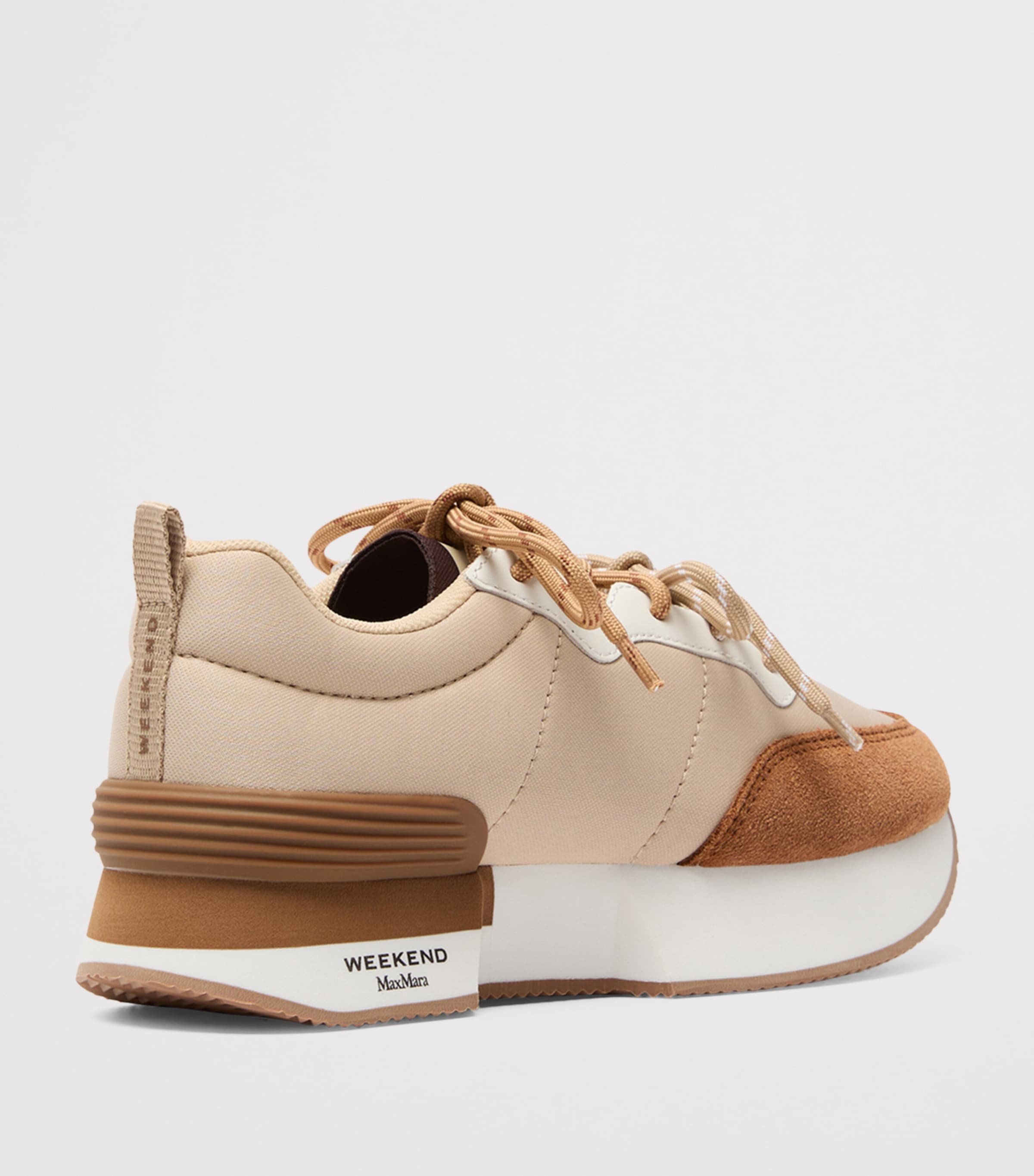Weekend Max Mara Double Lace Sneakers Ivory Image 4