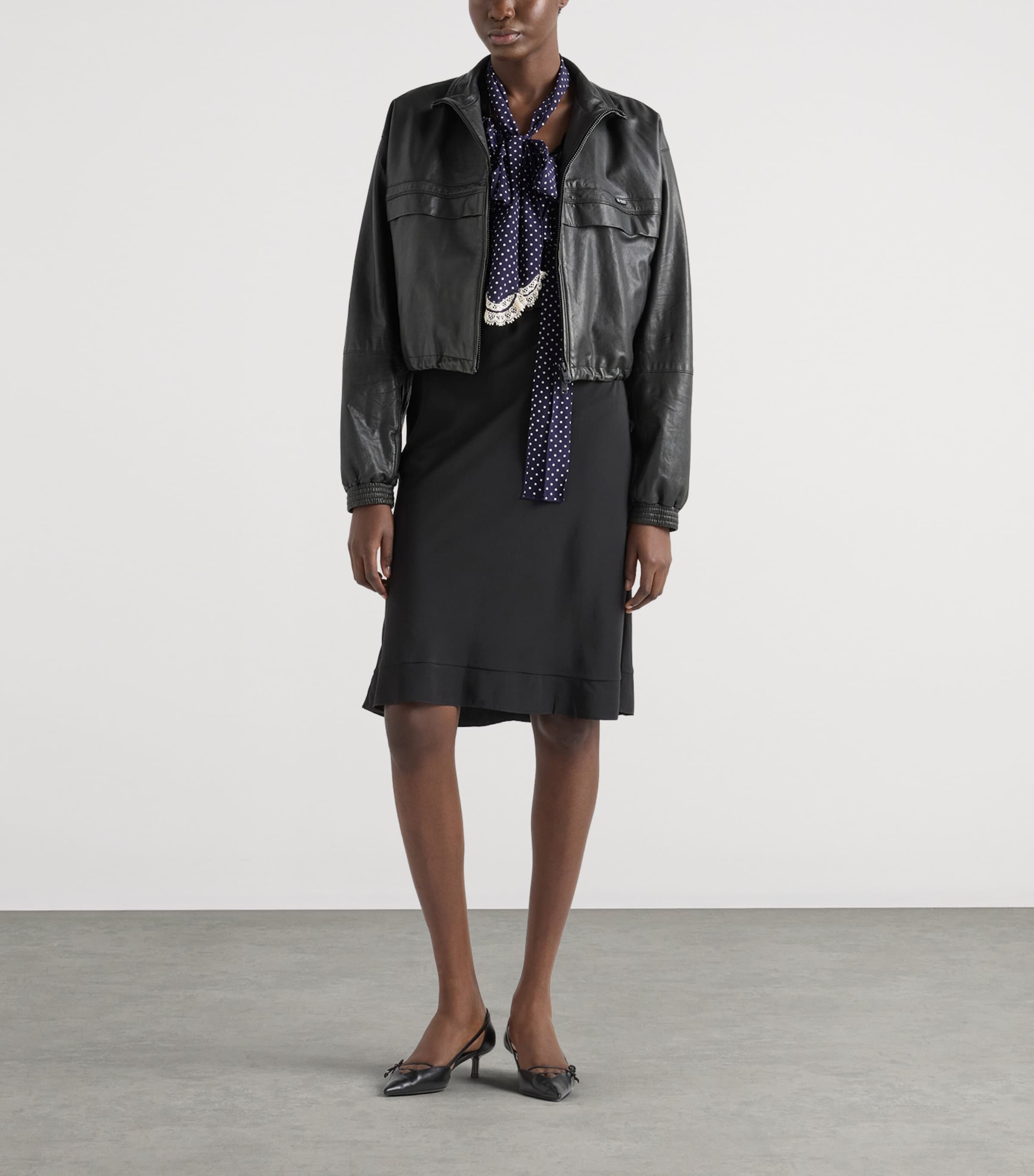 Prada Womens Nappa Leather Jacket Black Image 2