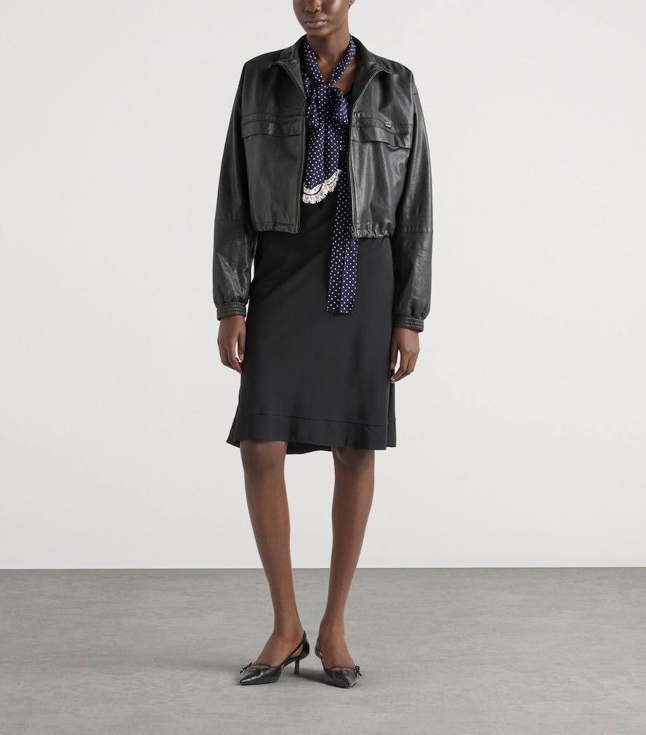 Prada Womens Nappa Leather Jacket Black Image 2
