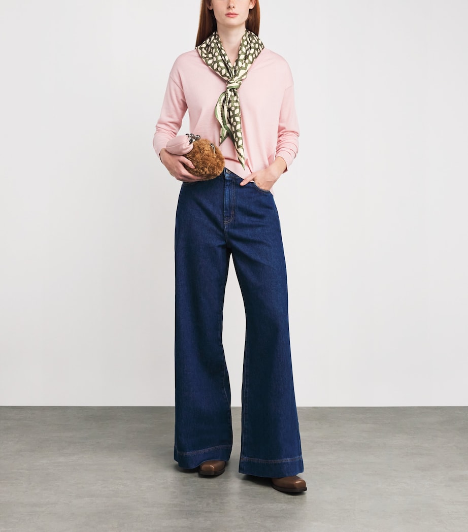 Silk Printed Scarf BEIGE Image 3