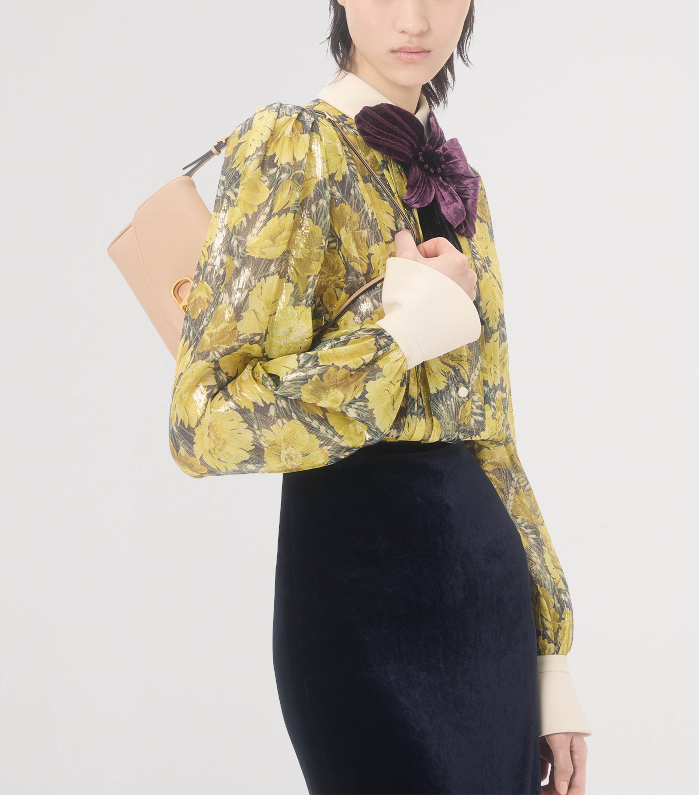 Valentino Womens Embroidered Poppy Print Blouse Image 6