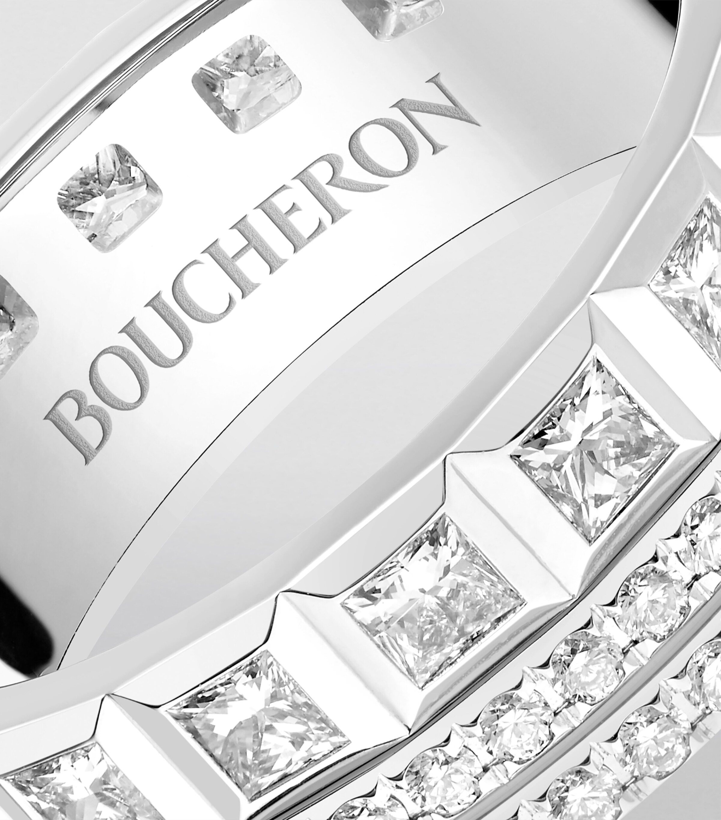 White Gold and Diamond Quatre Radiant Edition Wedding Ring WHITE GOLD Image 4