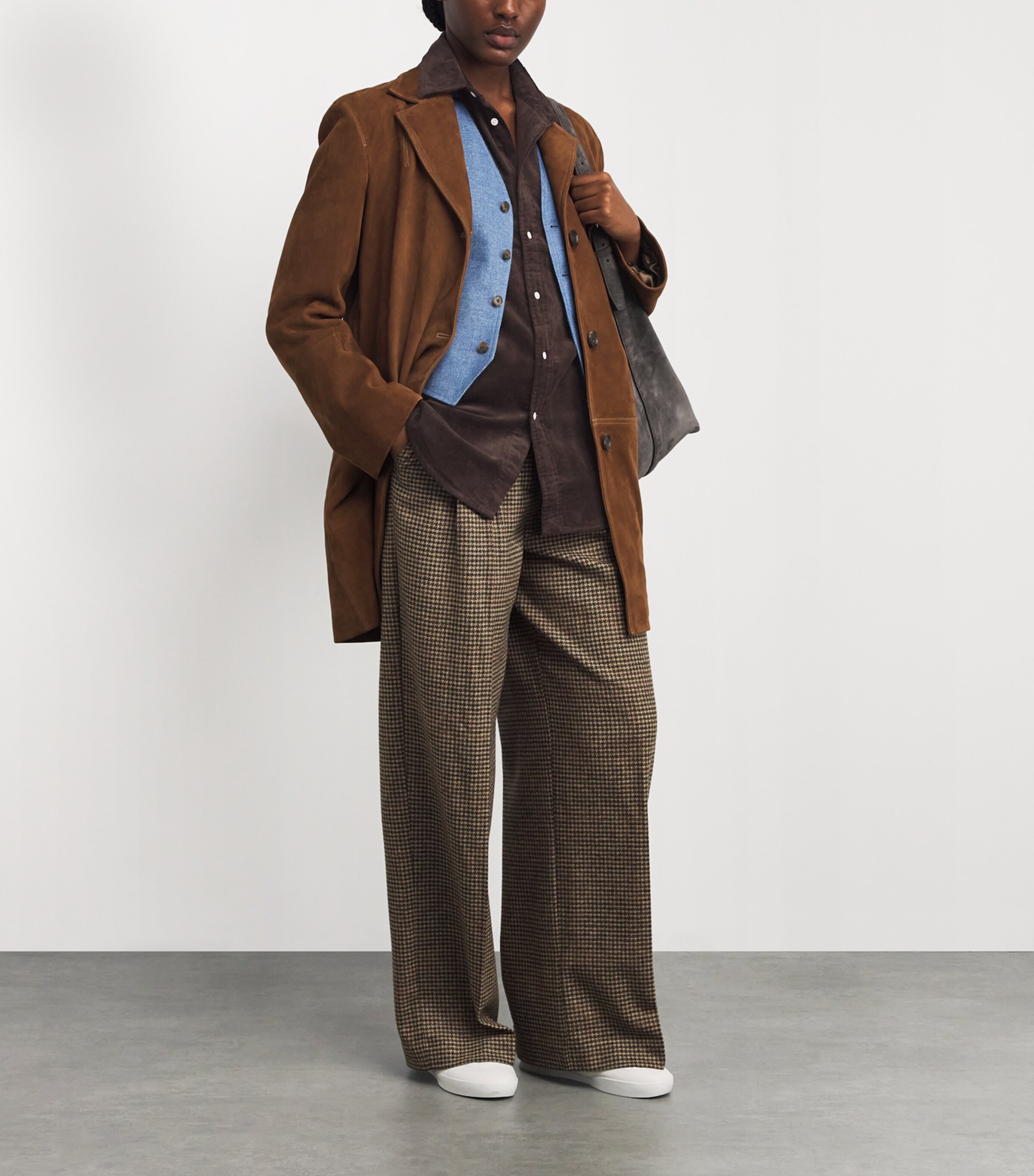 Stretch-Cotton Corduroy Slim Shirt DARK BEECH Image 2