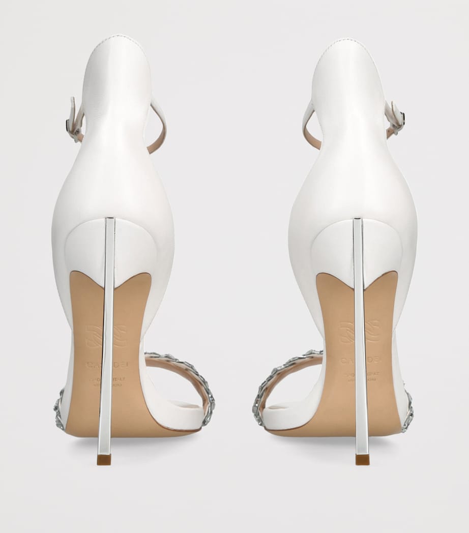 Leather Blade Starlink Strap Heeled Sandals 120 WHITE Image 2