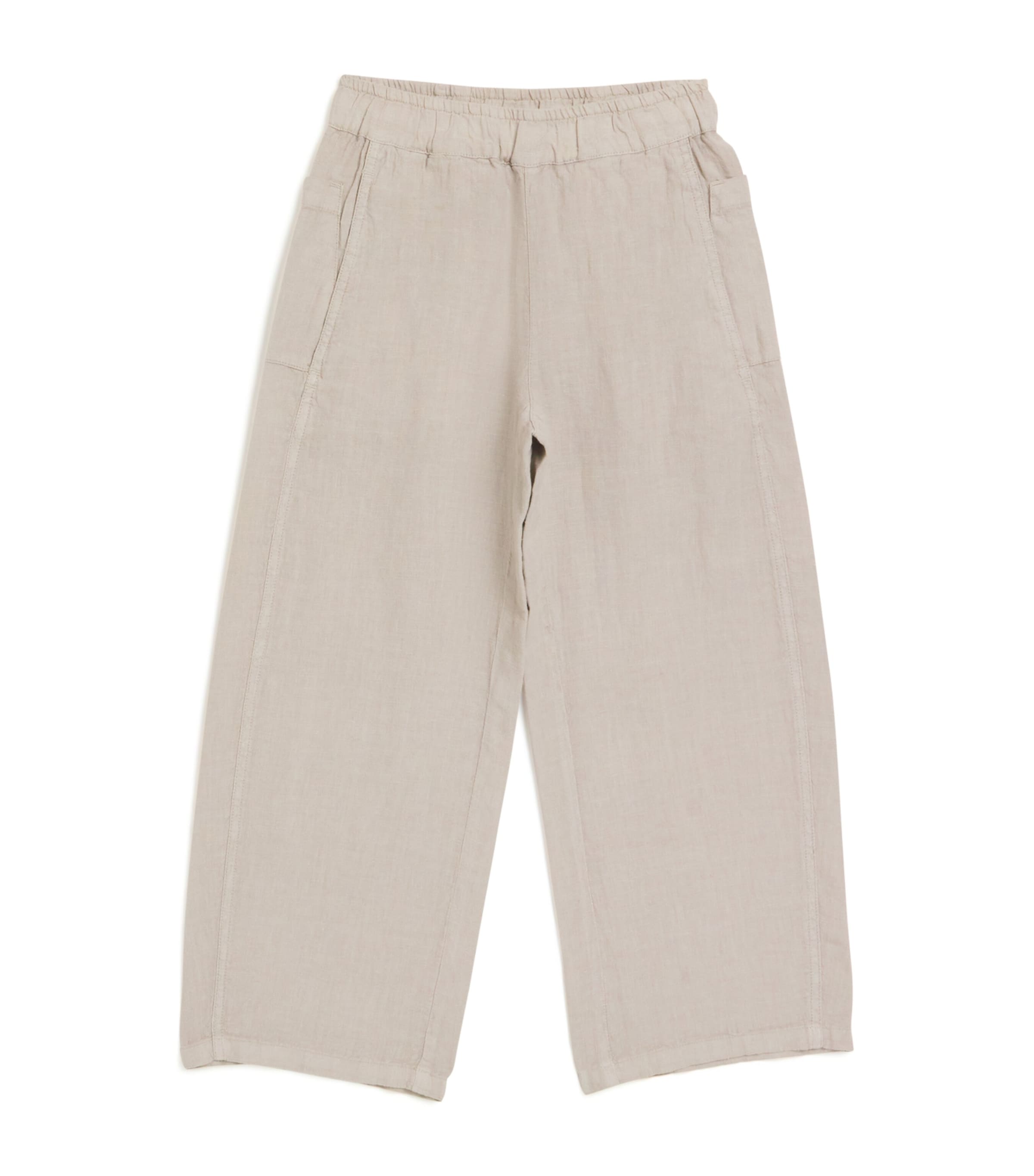 ASPESI LINEN ELASTICATED-WAIST TAILORED TROUSERS