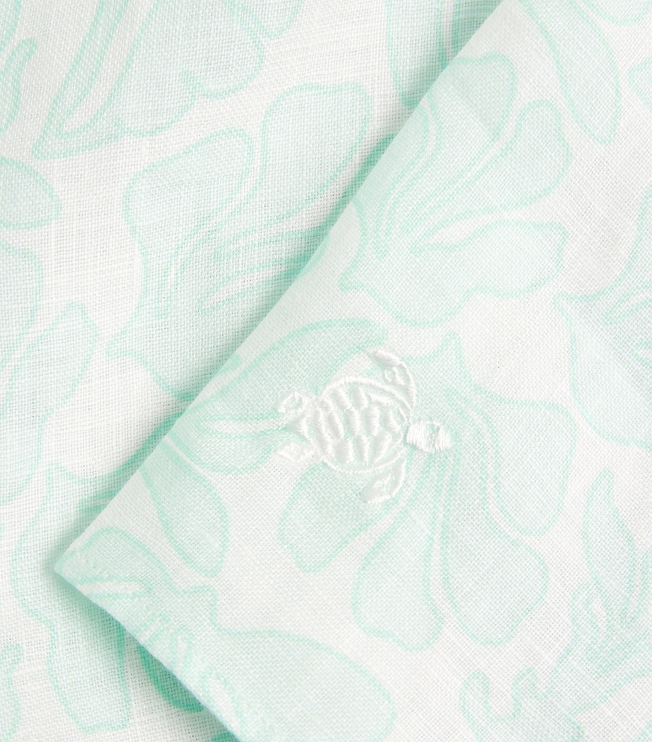 Vilebrequin Mens Linen Seashells Charli Shirt Blanc Image 6