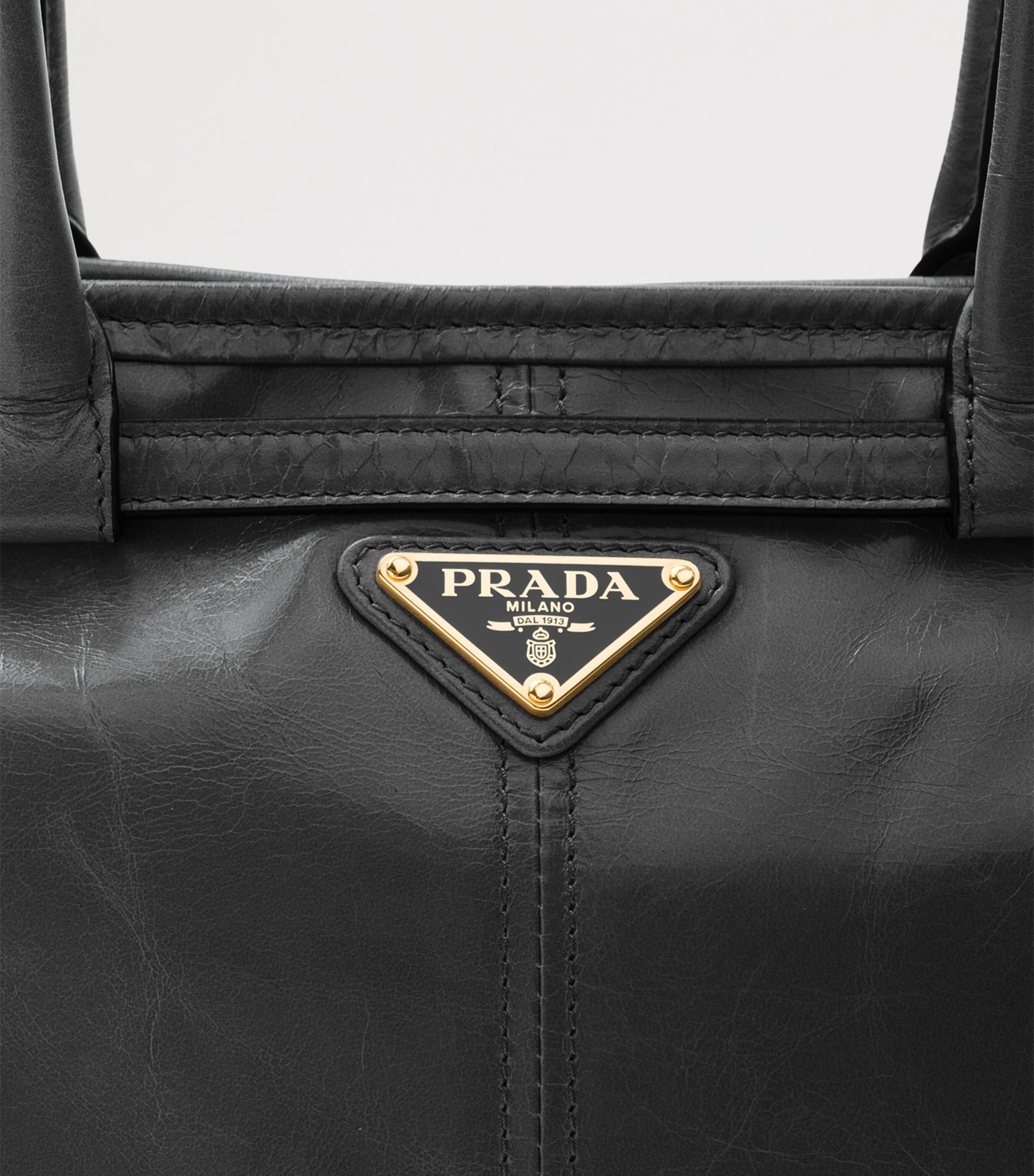Prada Medium Leather Bonnie Shoulder Bag Black Image 9