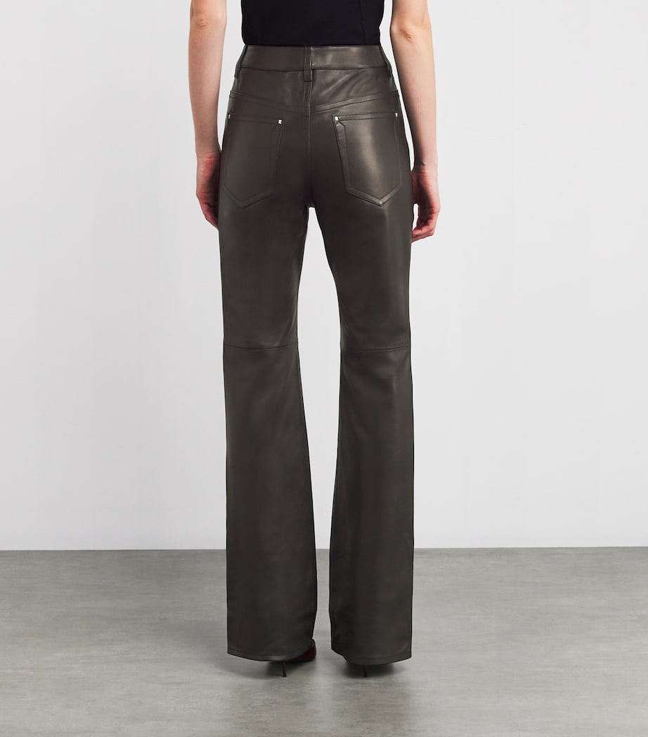 Leather Trousers P001 BLACK Image 4