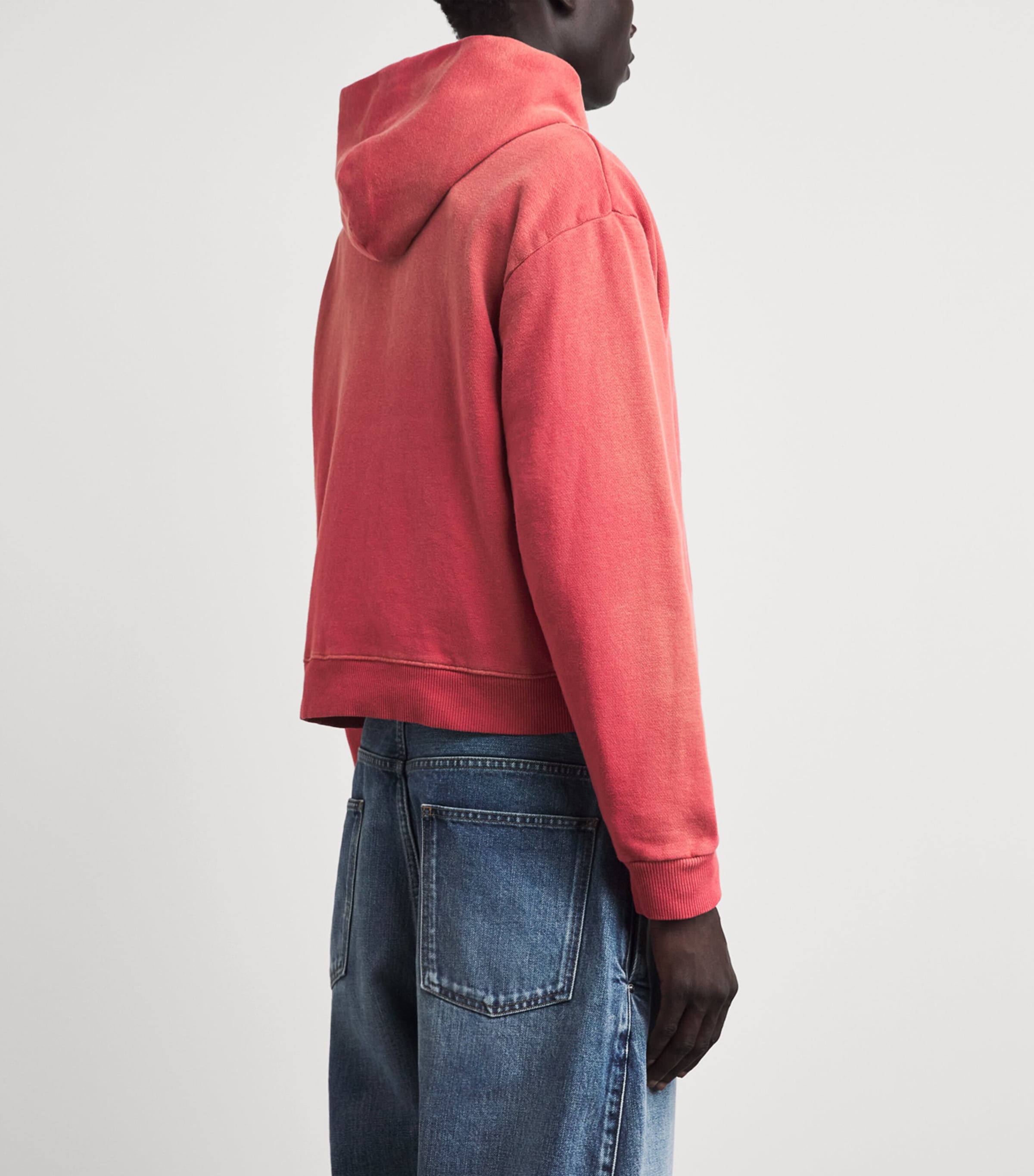 Kapital Mens Cotton Gym Parka Zip-Up Hoodie Red Image 5
