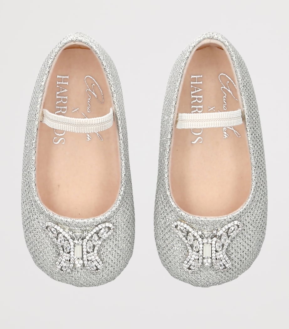 Aruna Seth Glitter Odette Ballet Flats Silver Image 3
