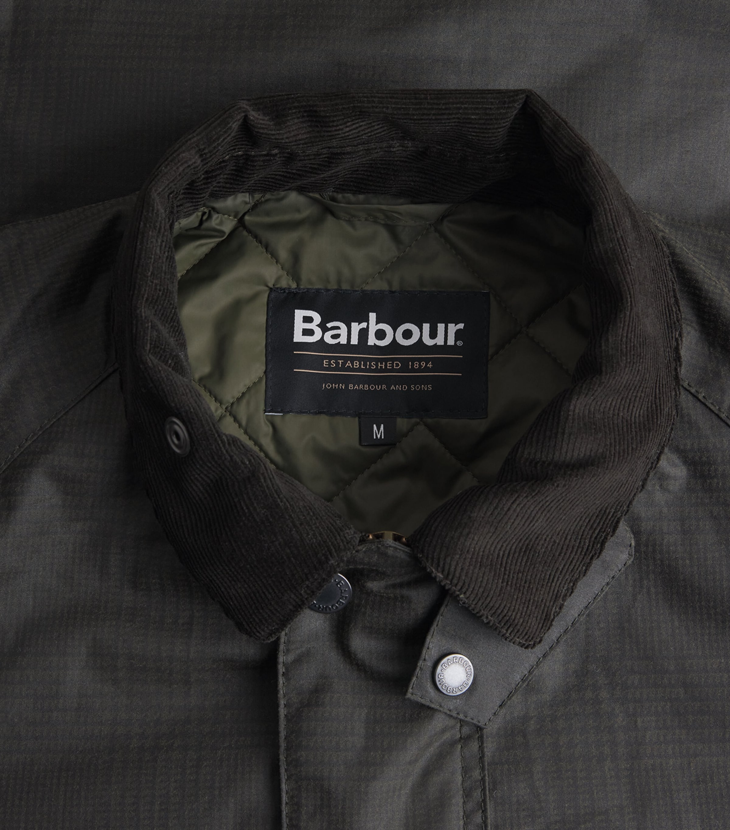 Waxed Cotton Check Beaufort Jacket OL31 OLIVE CHECK Image 5
