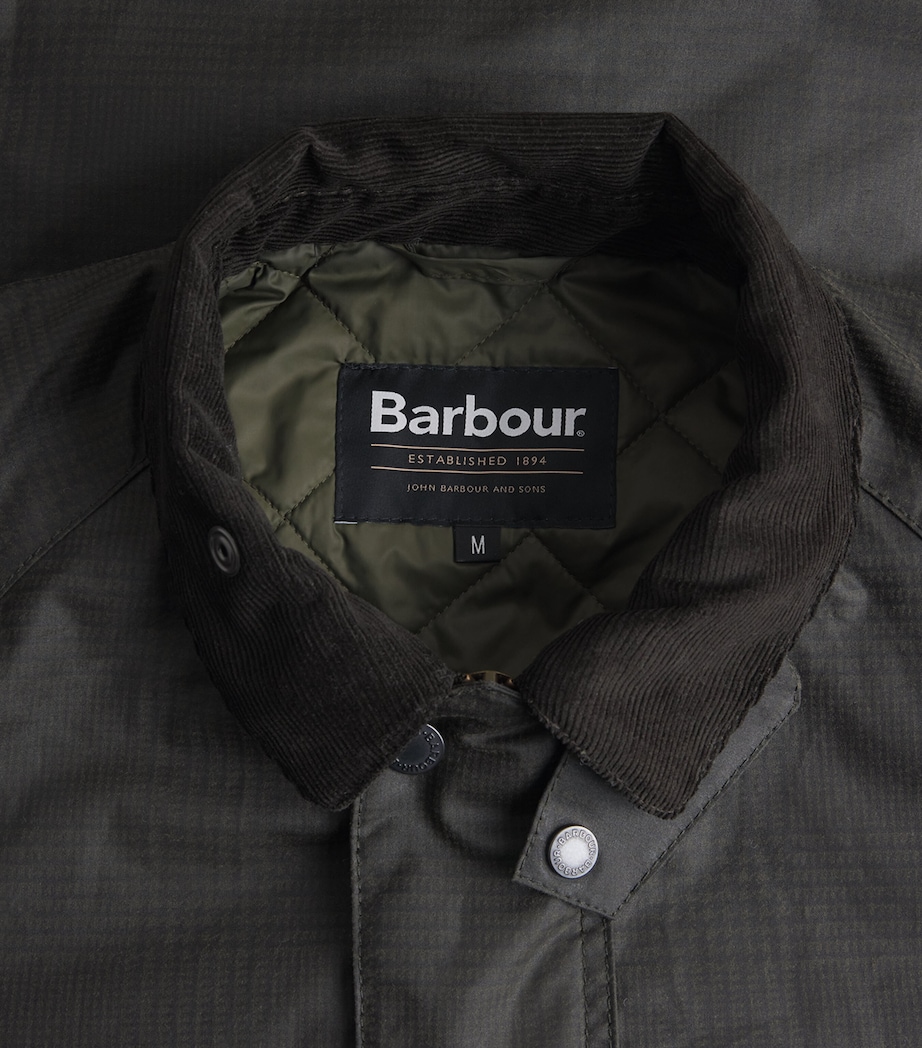 Waxed Cotton Check Beaufort Jacket OL31 OLIVE CHECK Image 5