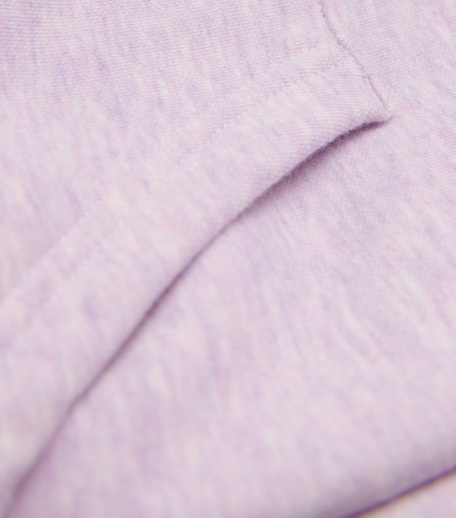 Cotton-Blend Fleece Zip-Up Hoodie PURPLE HEATHER Image 5