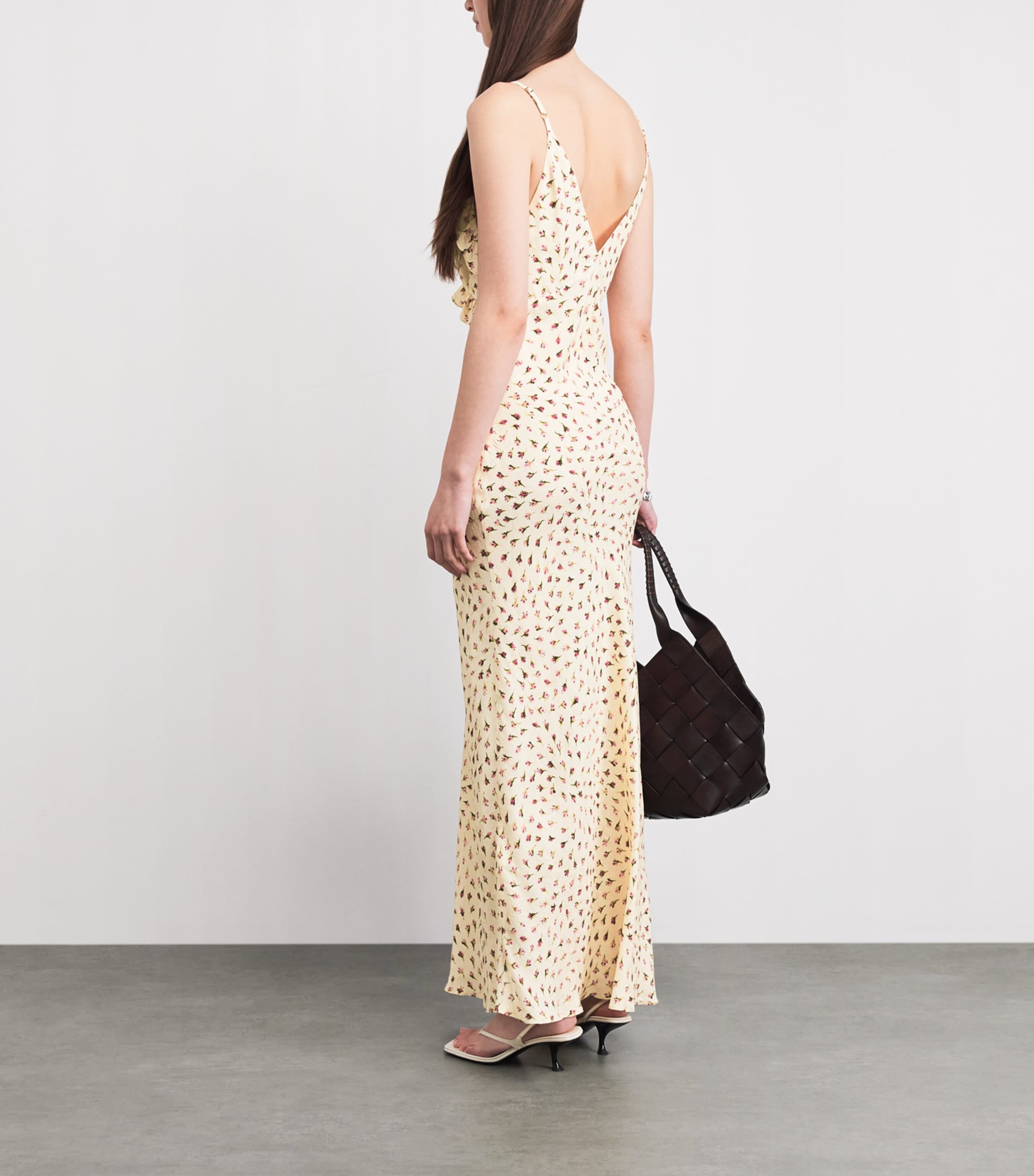 Sandro Paris Womens Floral Maxi Dress Butter / Pink Image 4
