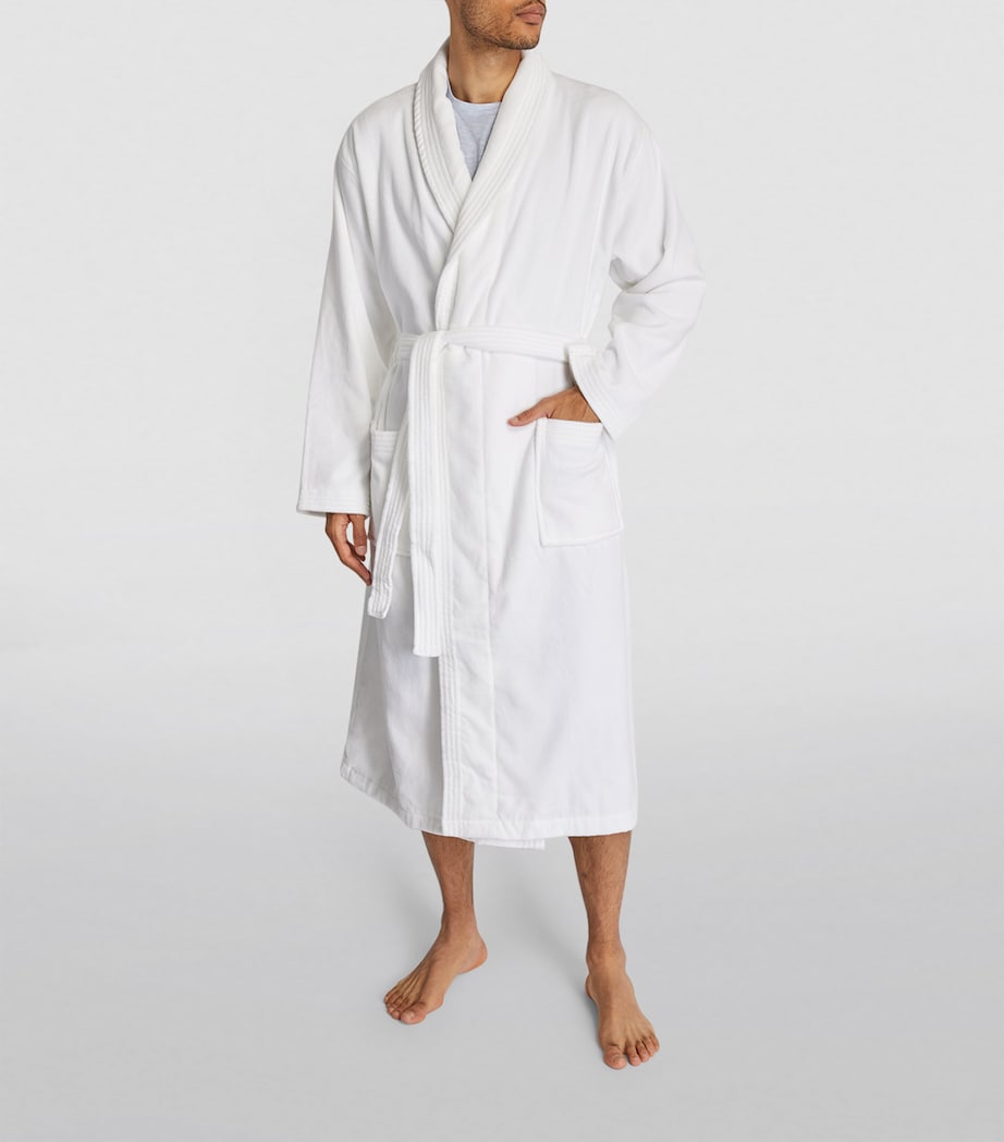 Towelling Robe WHITE Image 2