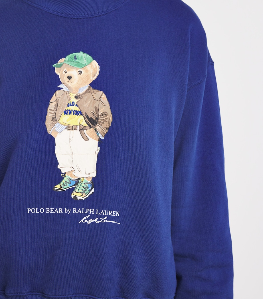 Cotton-Blend Polo Bear Sweatshirt BLUE YACHT Image 6
