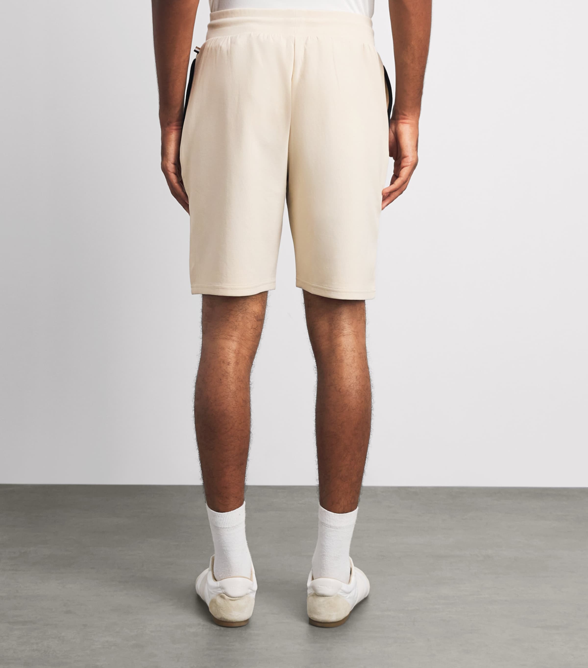BOSS Mens Sense Sweatshorts Open White Image 5