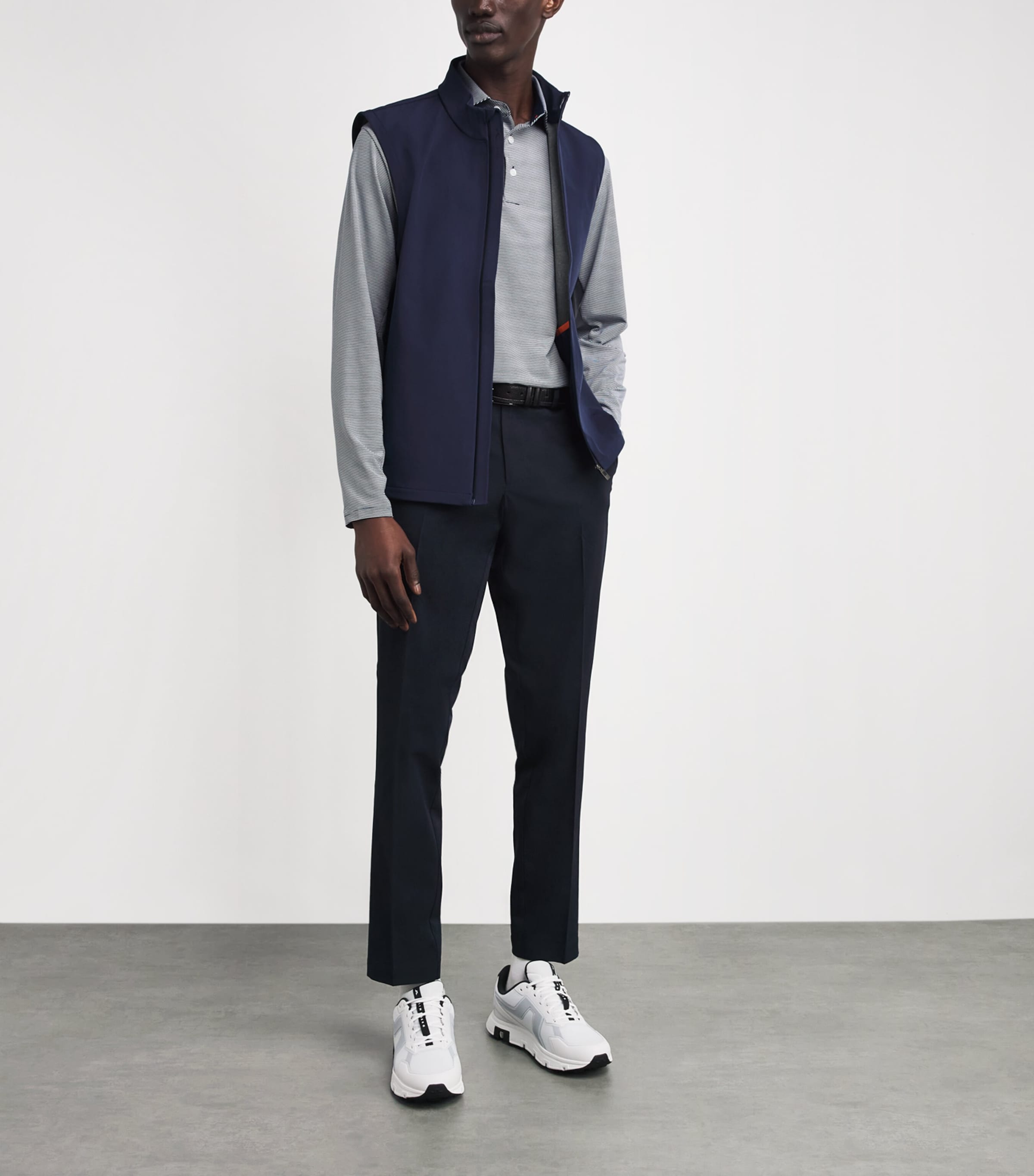 KJUS Mens Downswing Wind Vest Atlat Blue Image 2