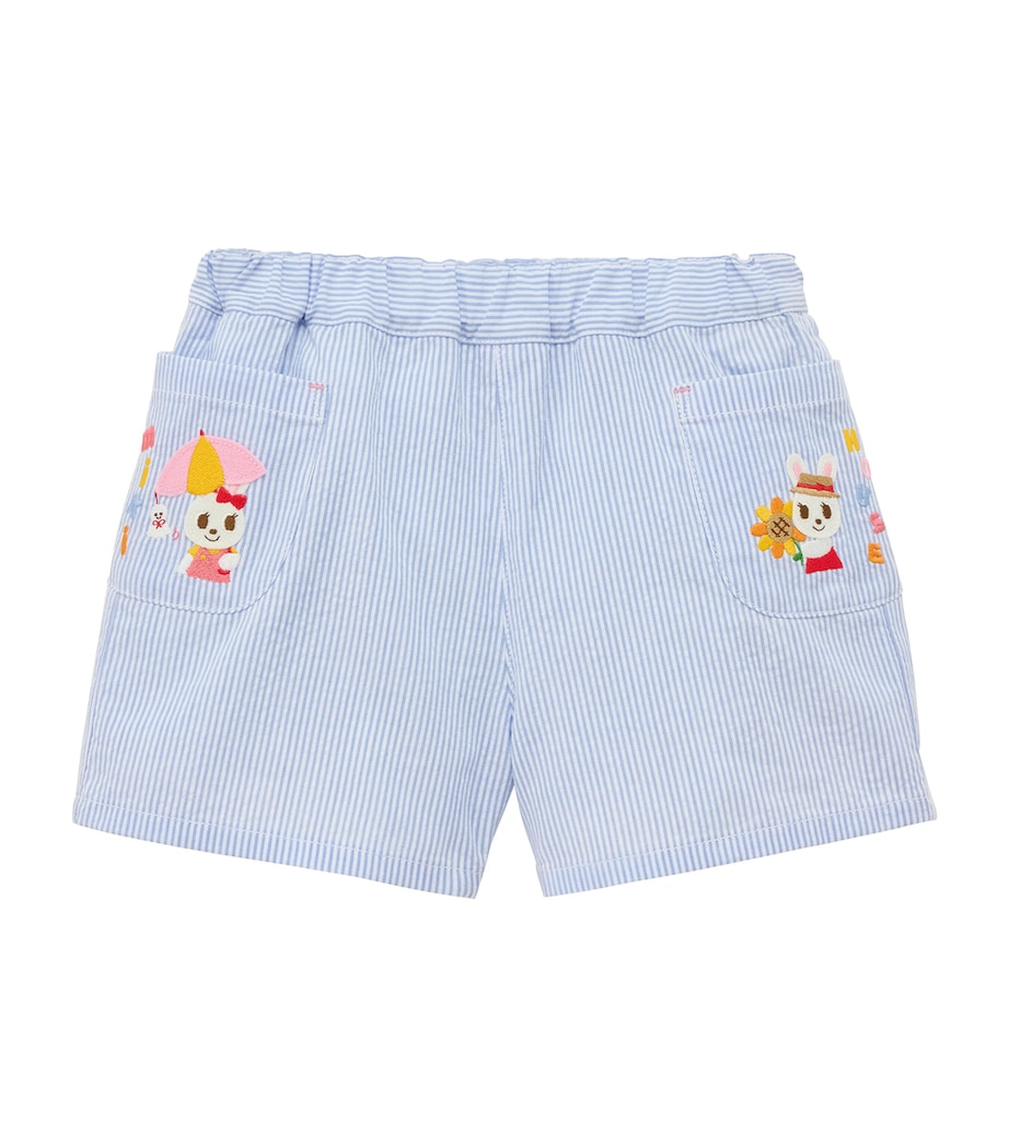 Miki House Cotton Stripe Usako Shorts (2-9 Years) Image 1