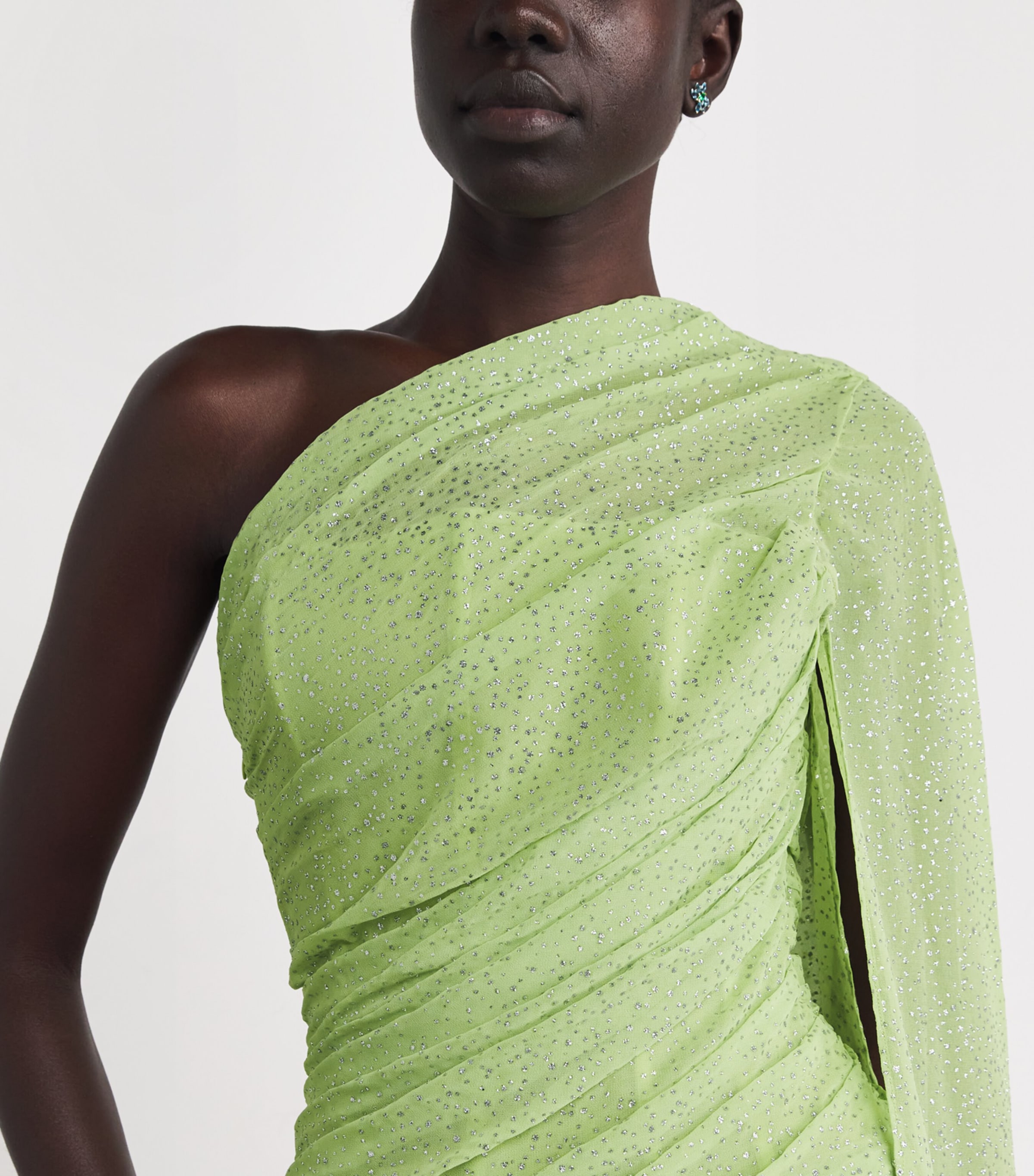 Glitter-Embellished Jacinthe Gown GREEN Image 4