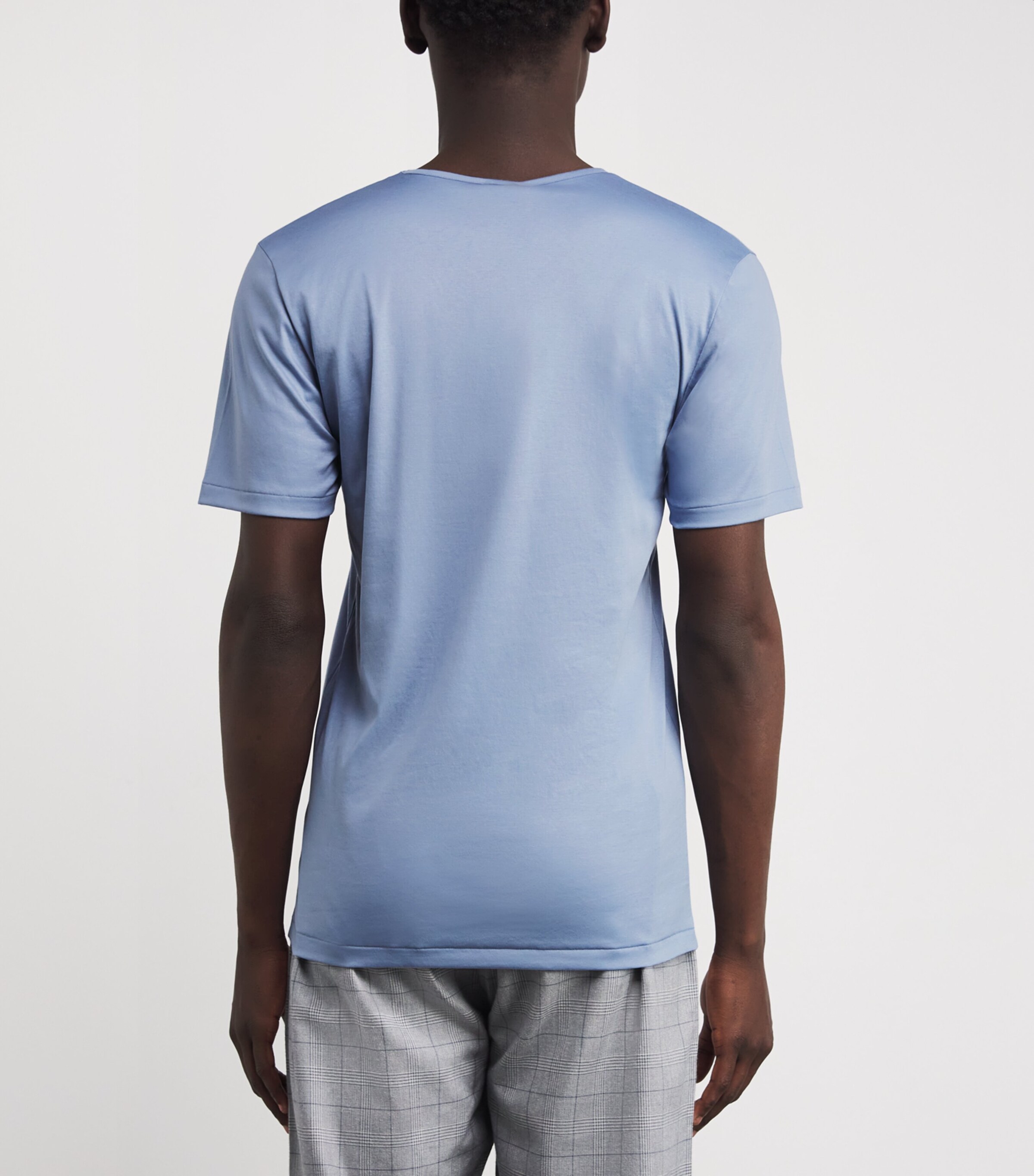 Sea Island Cotton V-Neck T-Shirt 508 MOUNTAIN LAKE Image 4