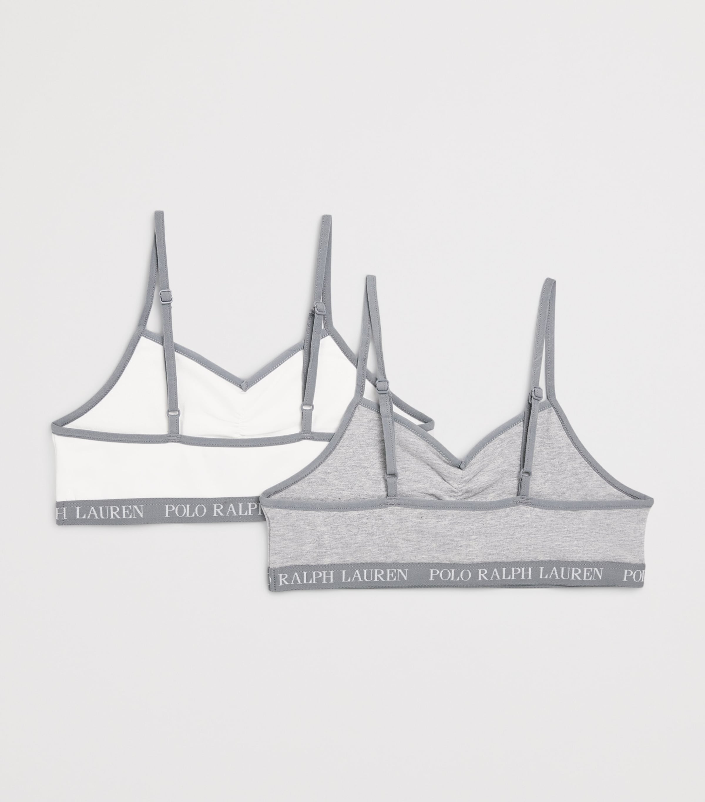 Pack of 2 Stretch-Cotton Bralettes (8-15 Years) ANDOVER HEATHER Image 2