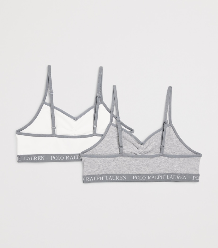 Pack of 2 Stretch-Cotton Bralettes (8-15 Years) ANDOVER HEATHER Image 2