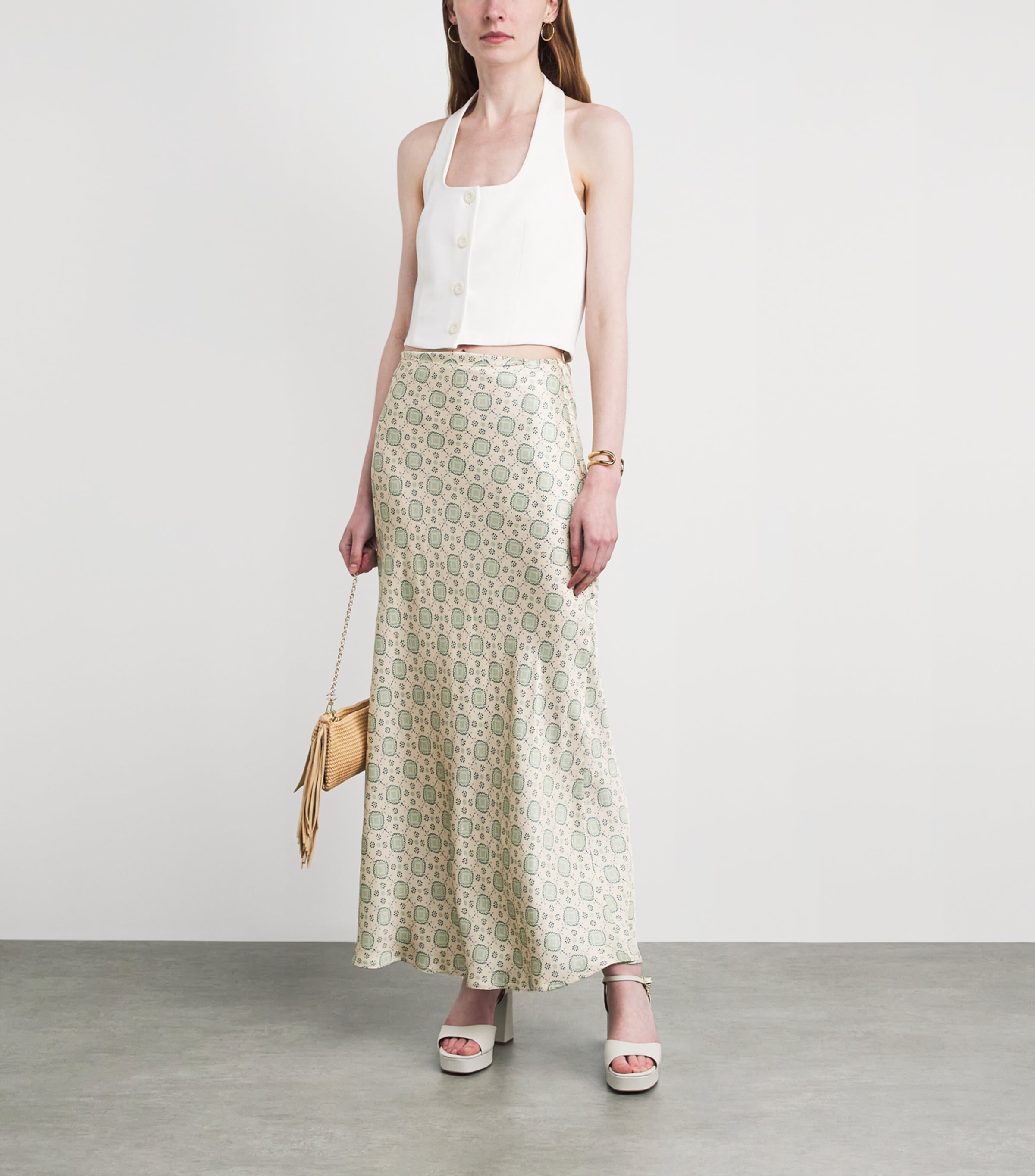 Claudie Pierlot Womens Backless Waistcoast Ecru Image 2