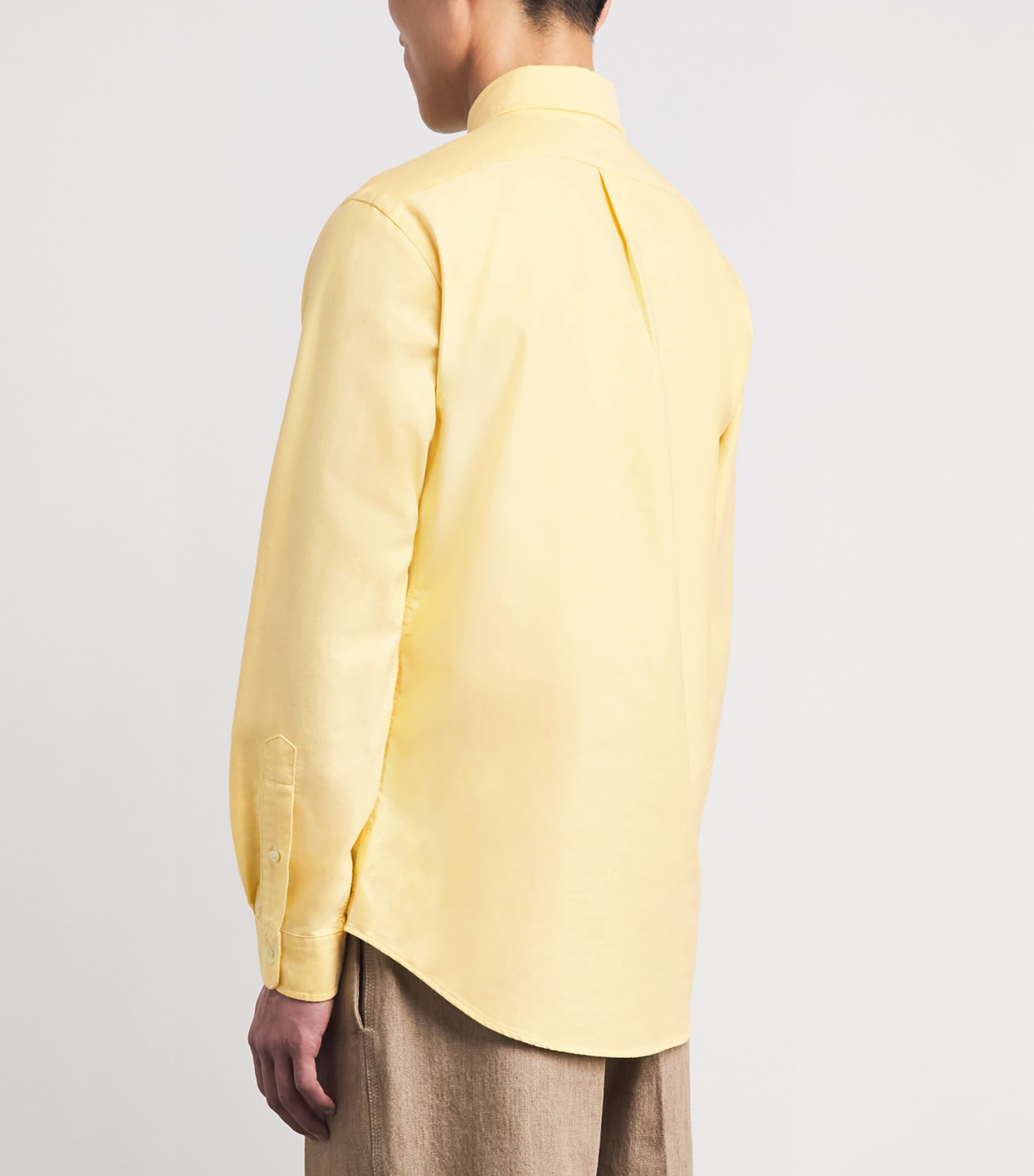 Polo Ralph Lauren Mens Custom Fit Oxford Shirt Yellow Oxford Image 5