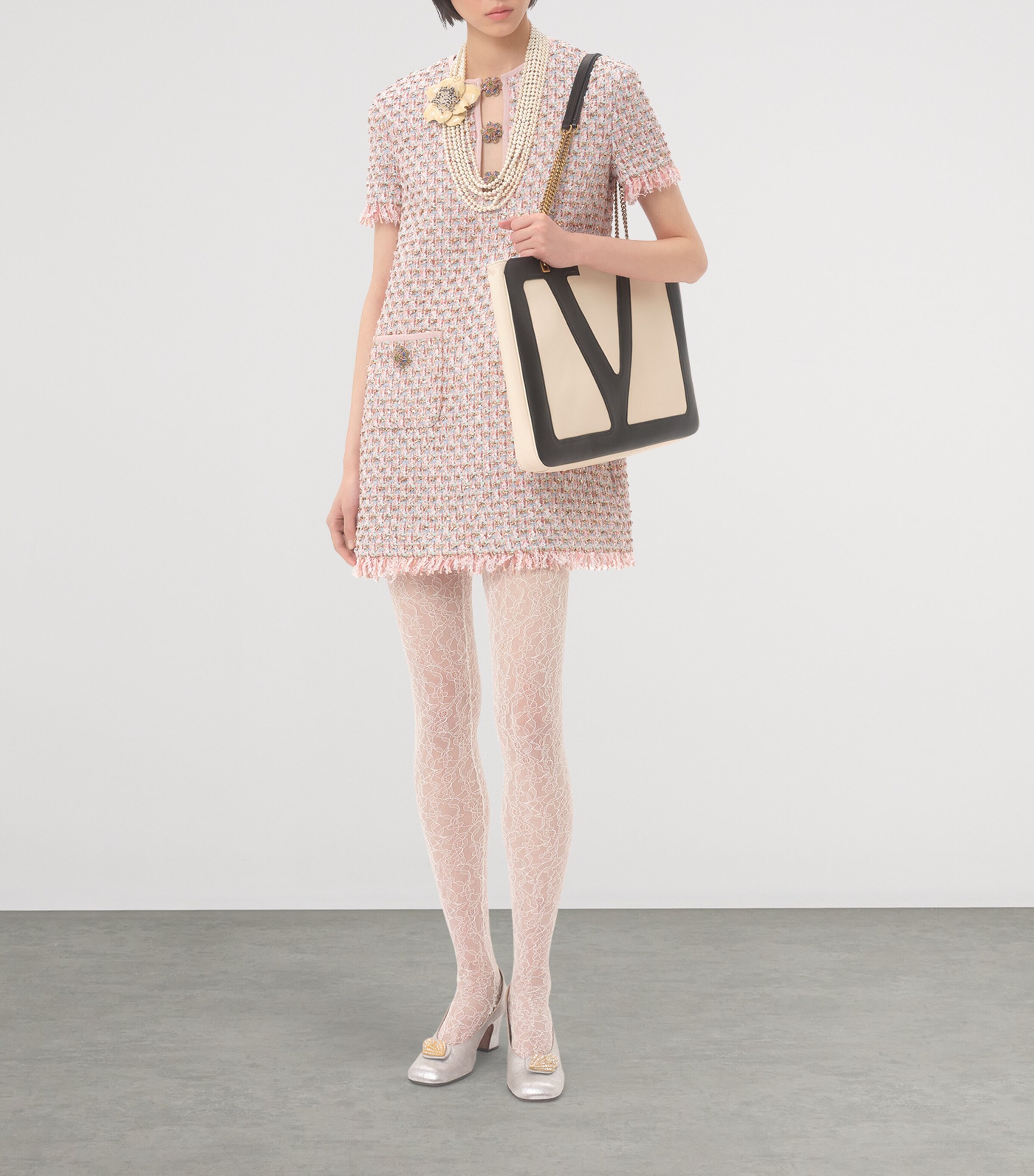 Valentino Womens Tweed Mini Dress Image 5