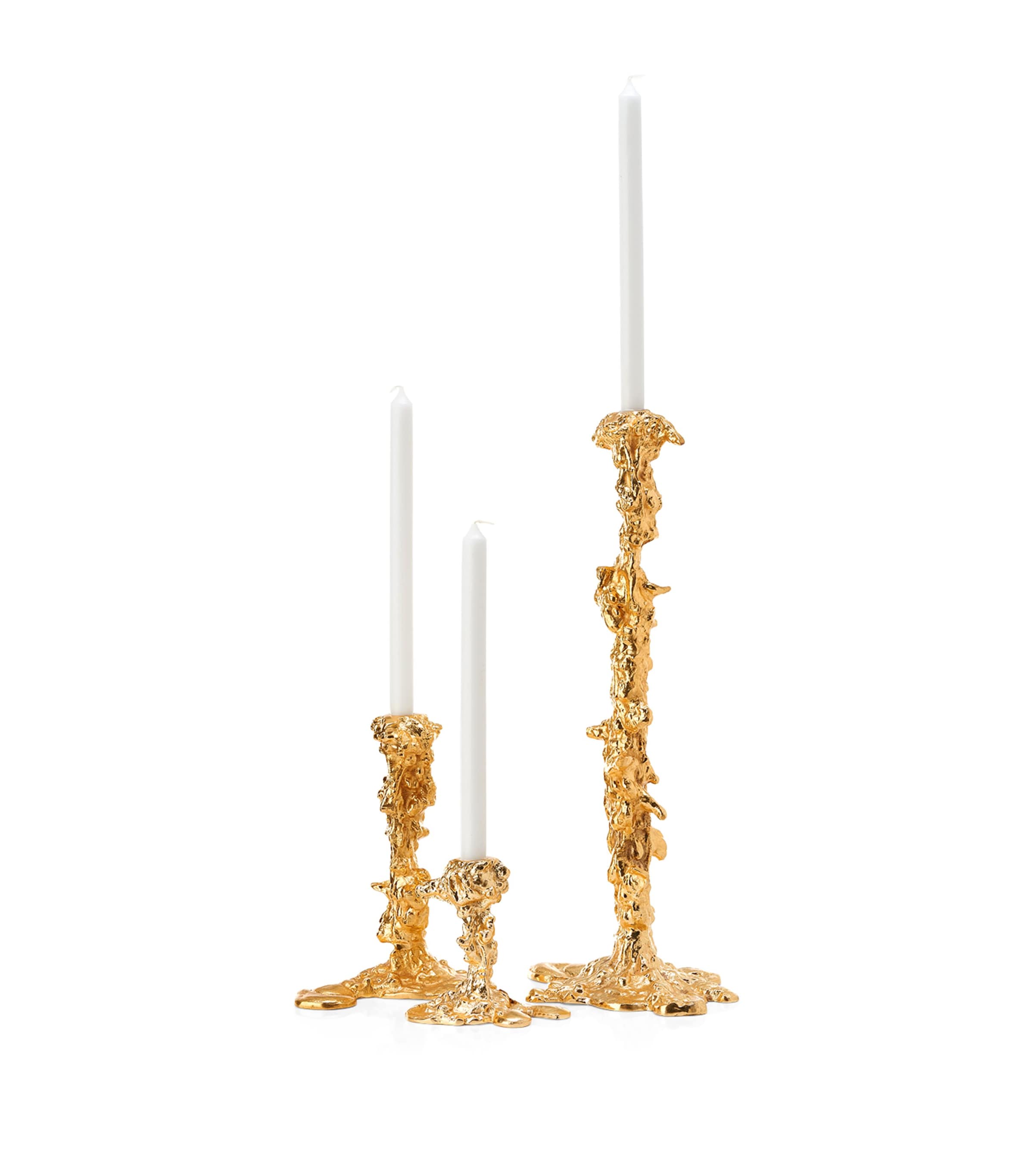 POLSPOTTEN Small Drip Candle Holder (14cm) Gold Image 3