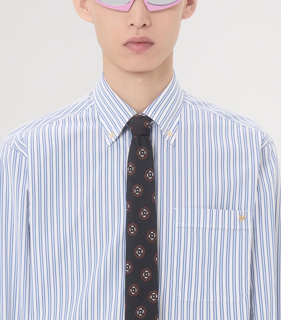 Valentino Mens Cotton Stripe Shirt Image 7