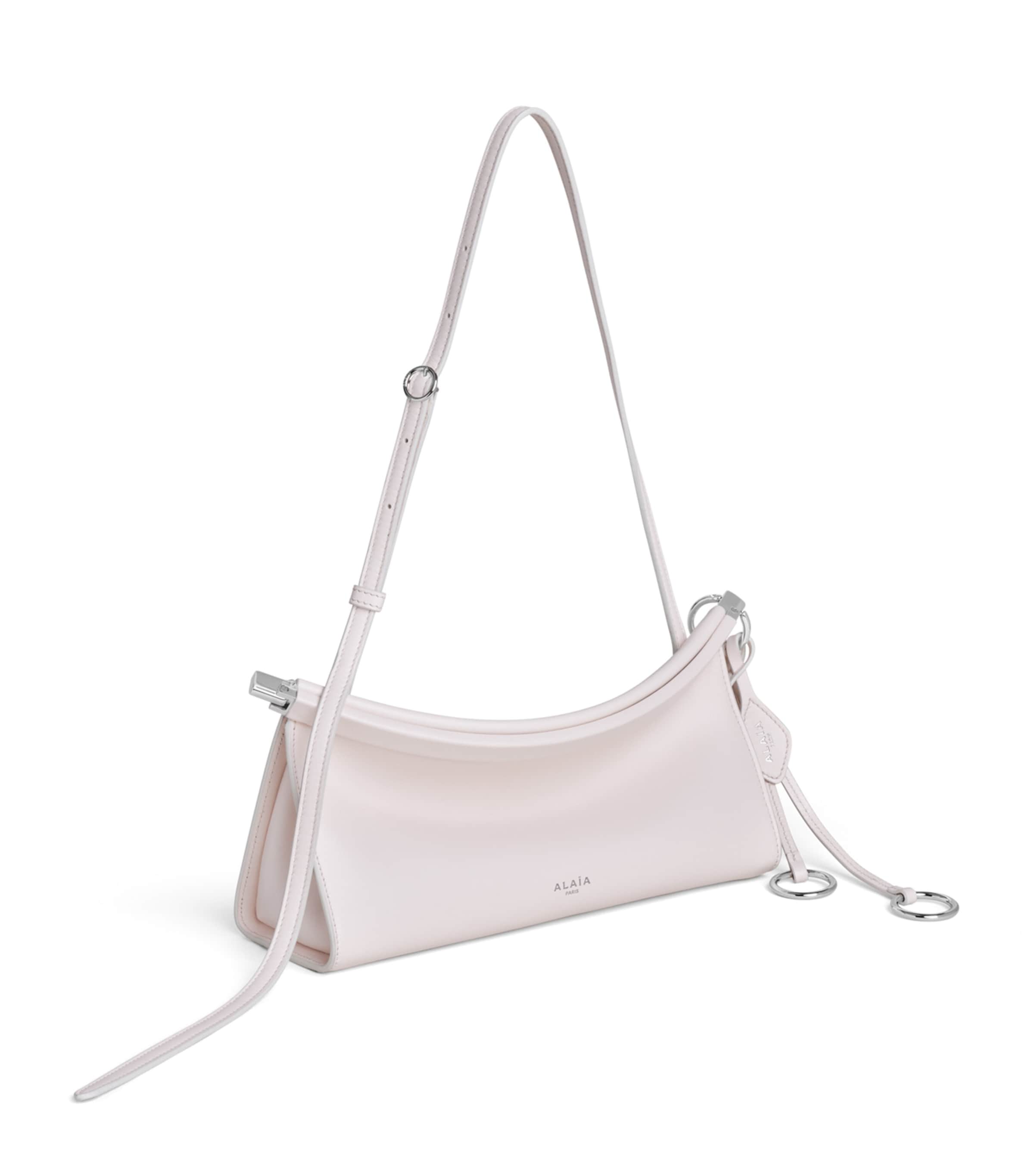 Alaïa Small Leather Le Click East West Shoulder Bag Rose Quartz Image 2