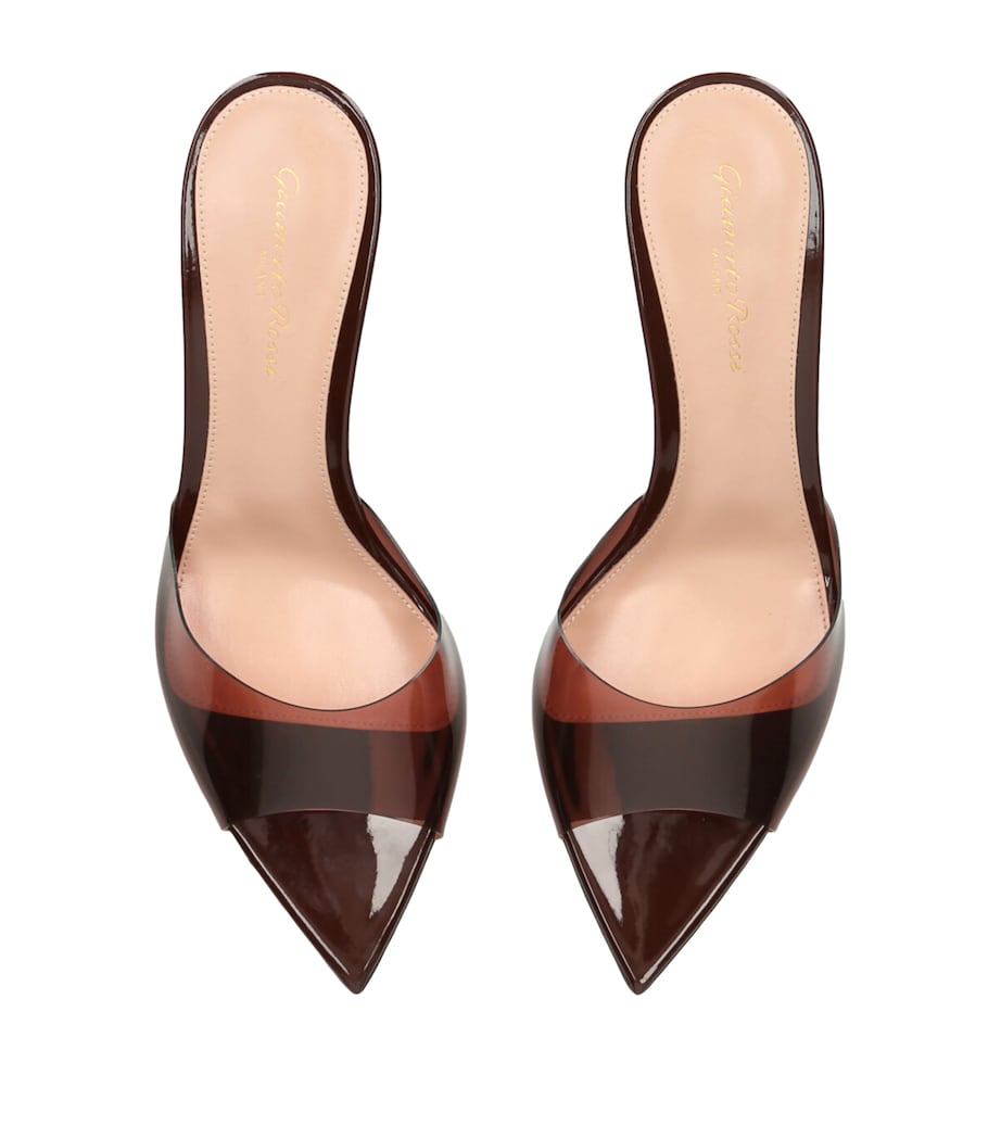 Glass Vernice Heeled Mules 55 BROWN Image 6