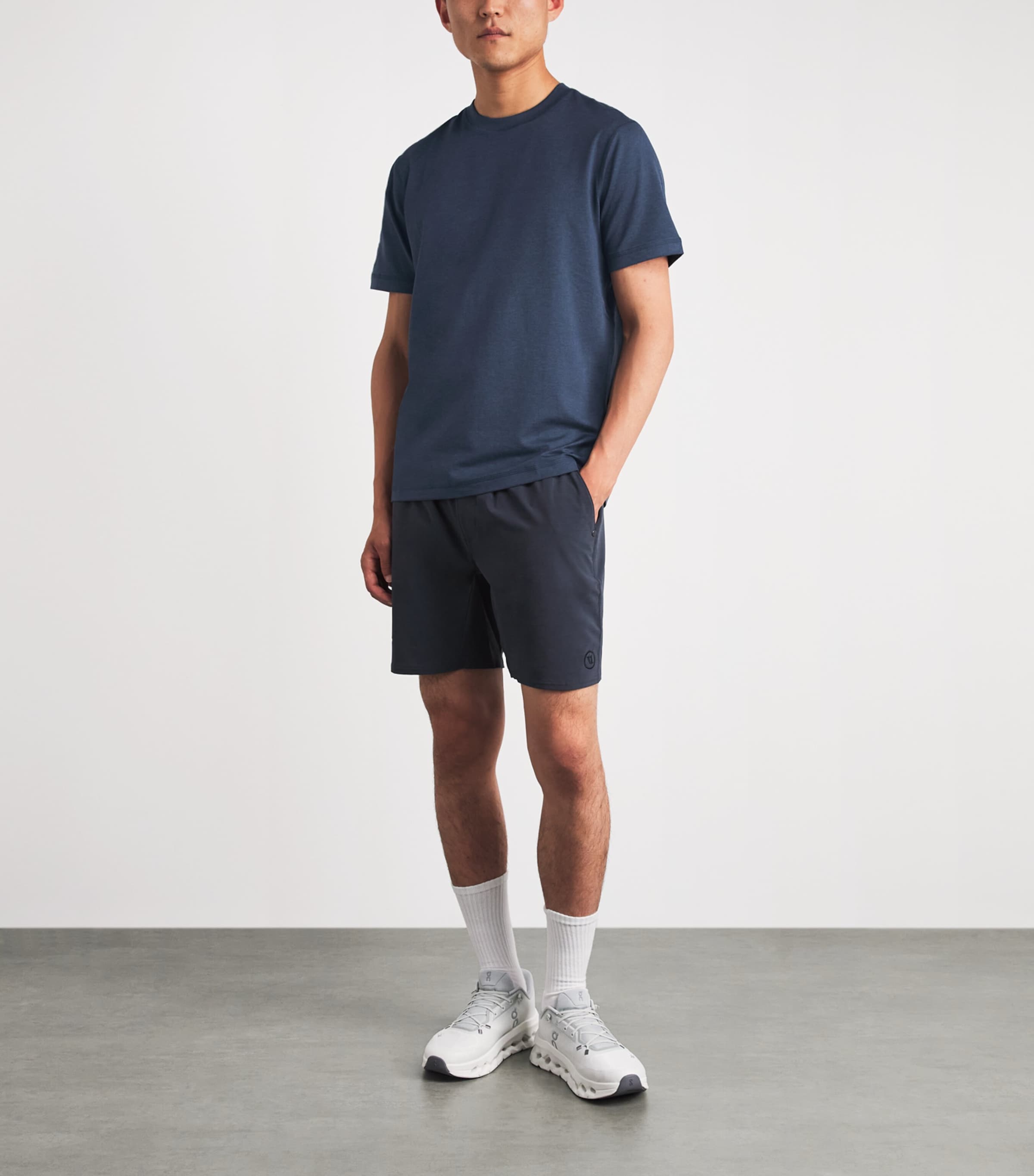 VUORI Mens Ponto Performance T-Shirt Haz Azure Heath Image 2
