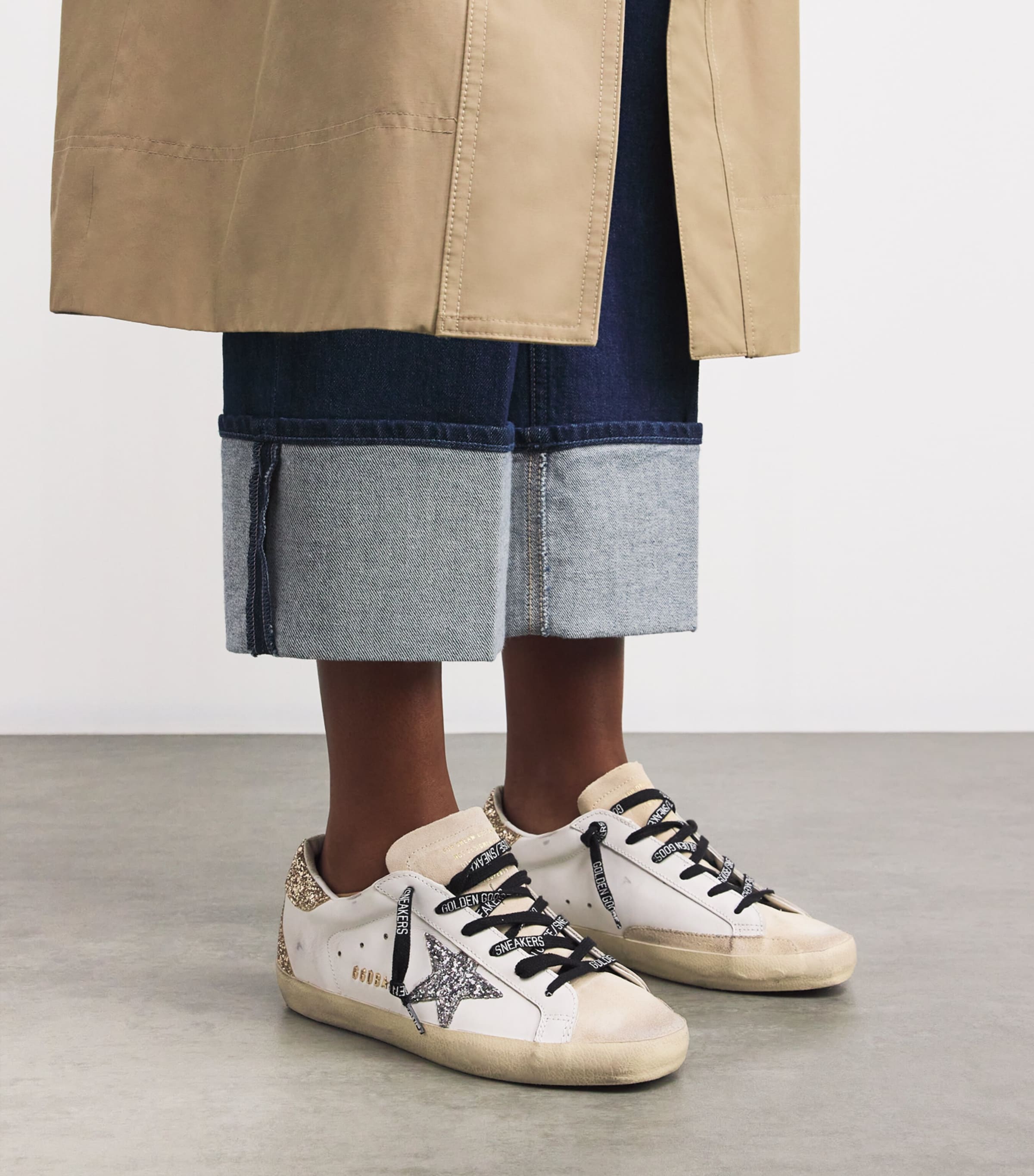 Golden Goose Leather Super-Star Sneakers | Harrods US
