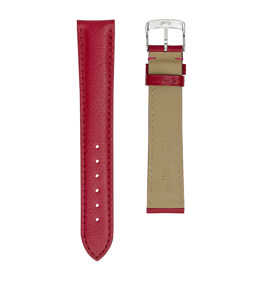 Jean Rousseau Vegetable-Tanned Leather 3.5 Watch Strap (16mm) Red Image 2