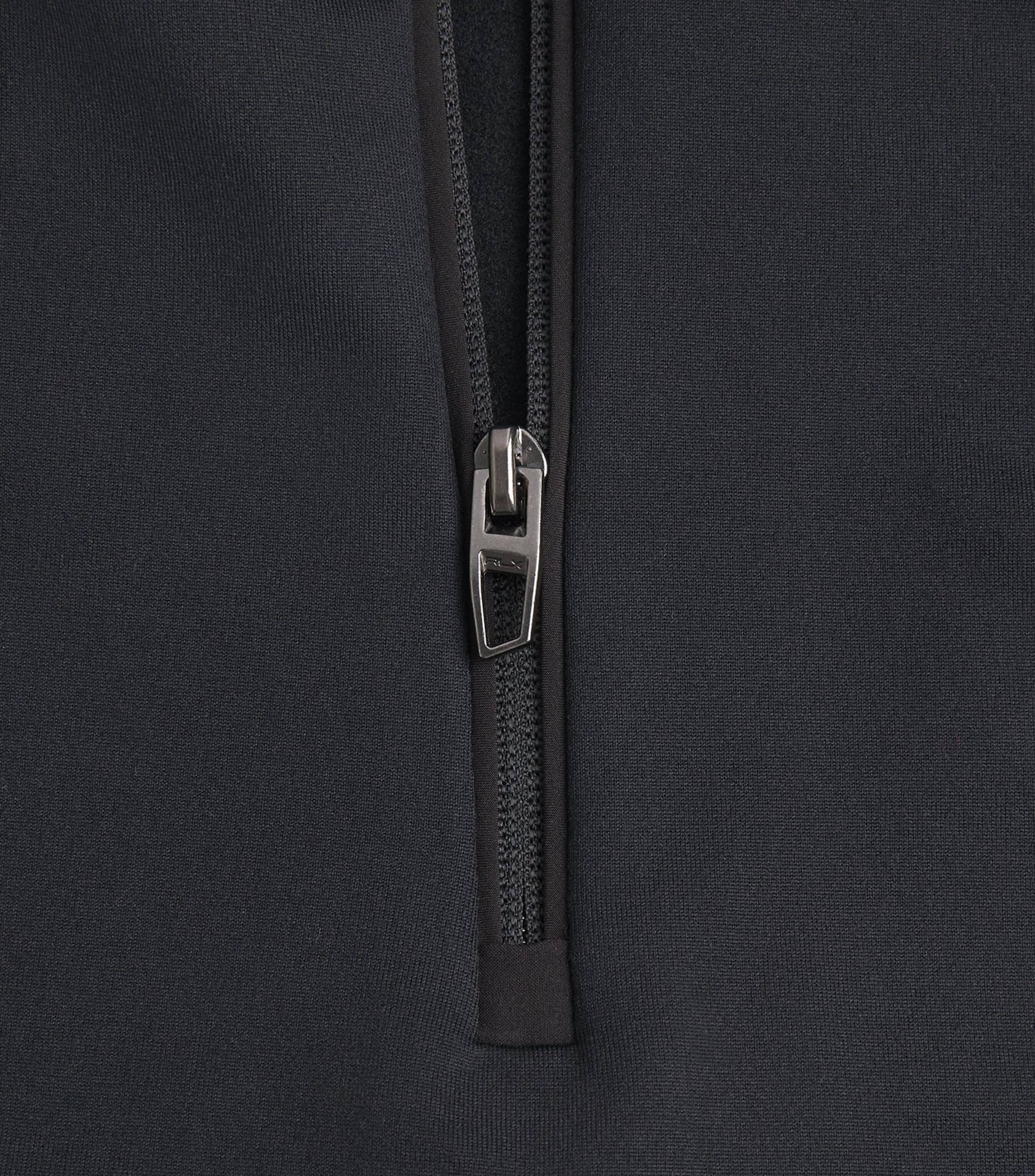 Stretch-Jersey Quarter-Zip Gilet POLO BLACK Image 5