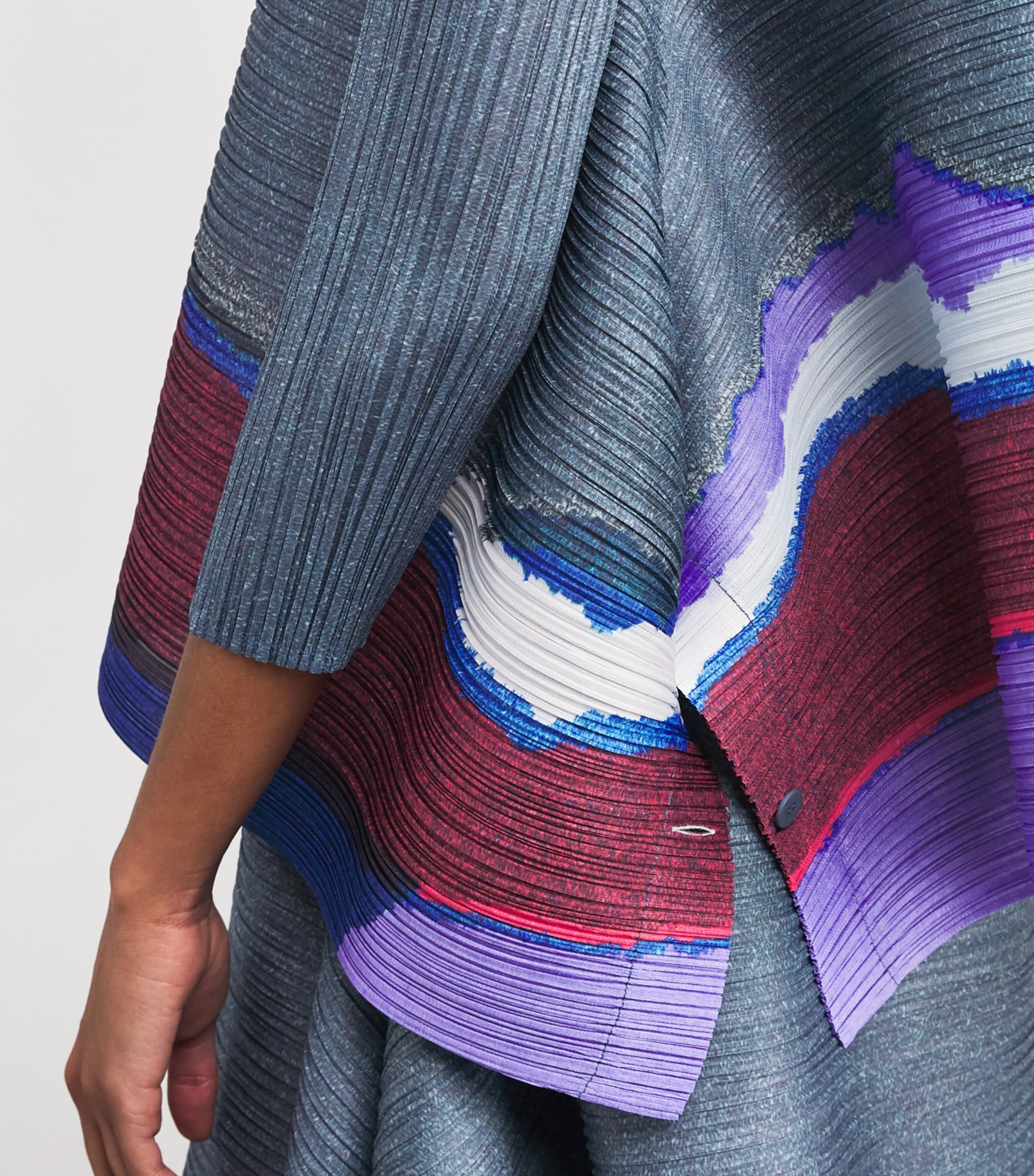Pleats Please Issey Miyake Grainy Colors Top | Harrods UK