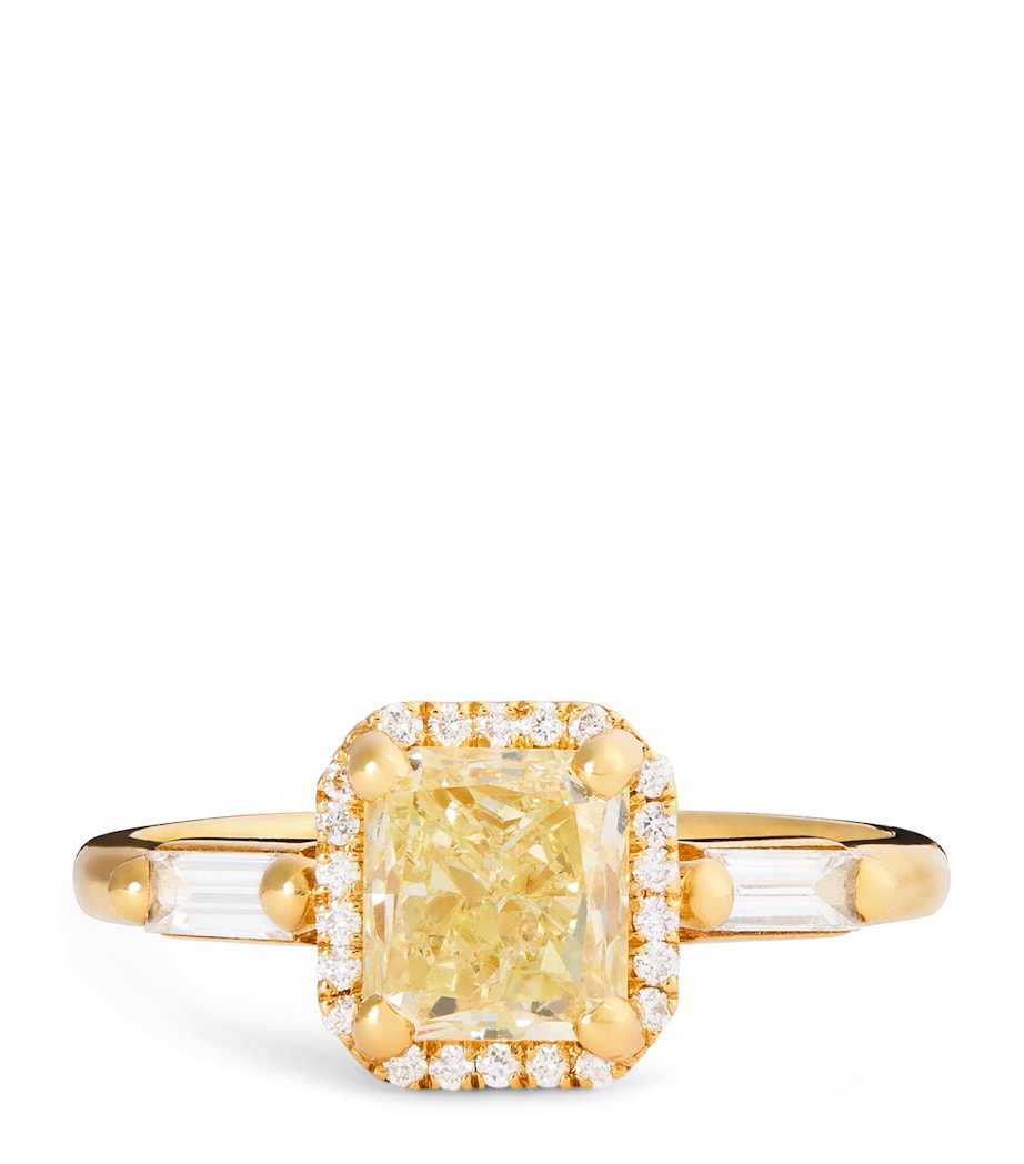 Suzanne Kalan Yellow Gold and Diamond One of a Kind Halo Ring Yg/yd Image 1