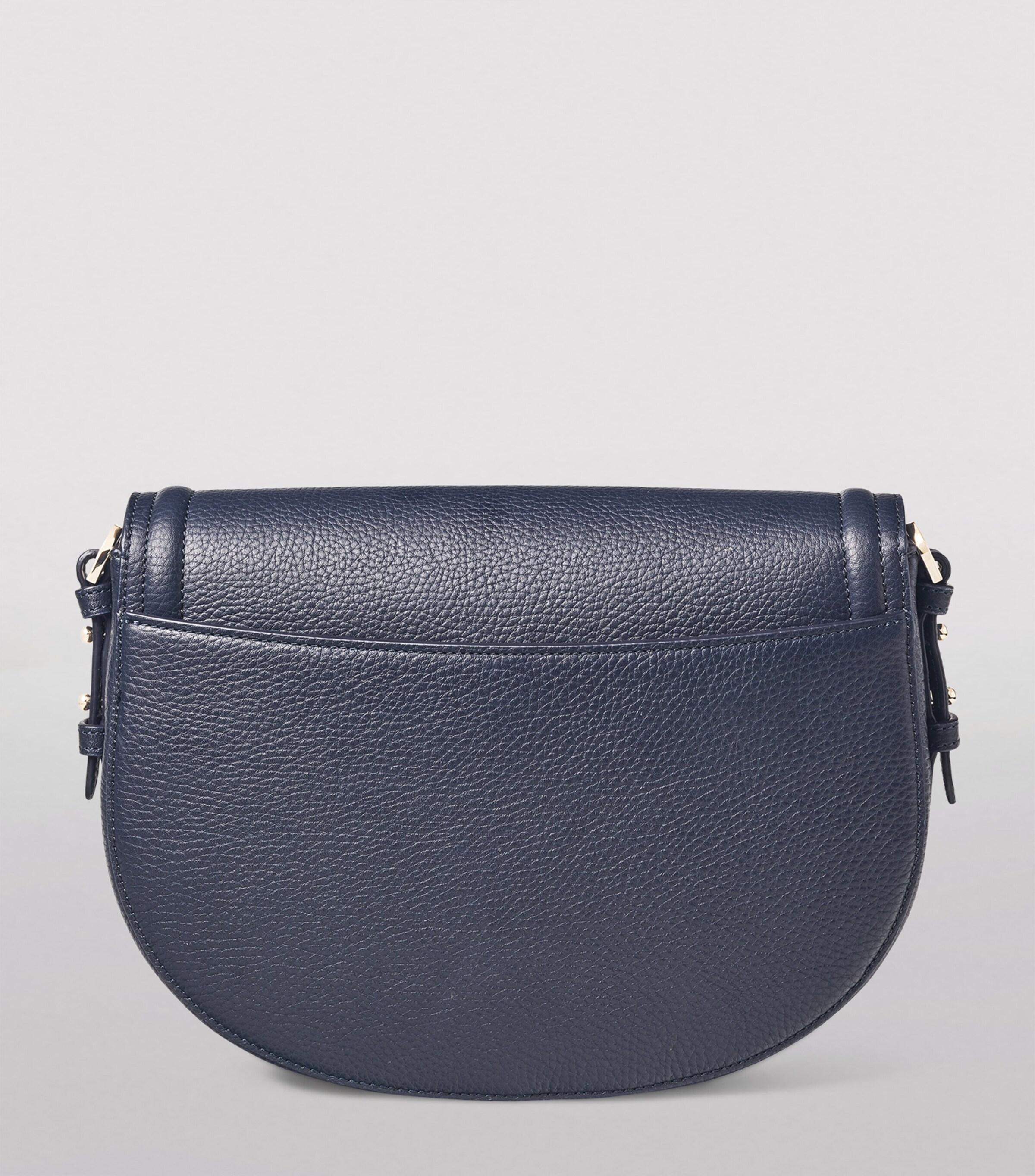 Aspinal Of London Leather Stella Cross-Body Satchel Navy Image 3