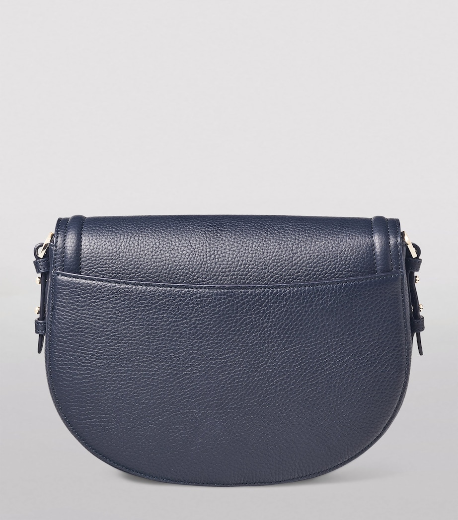 Leather Stella Cross-Body Satchel NAVY Image 3