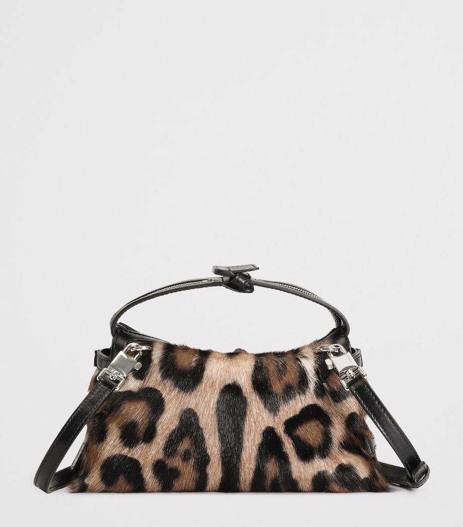 Goat Hair Vittoria Top-Handle Bag HY13M-LEO NEW Image 3