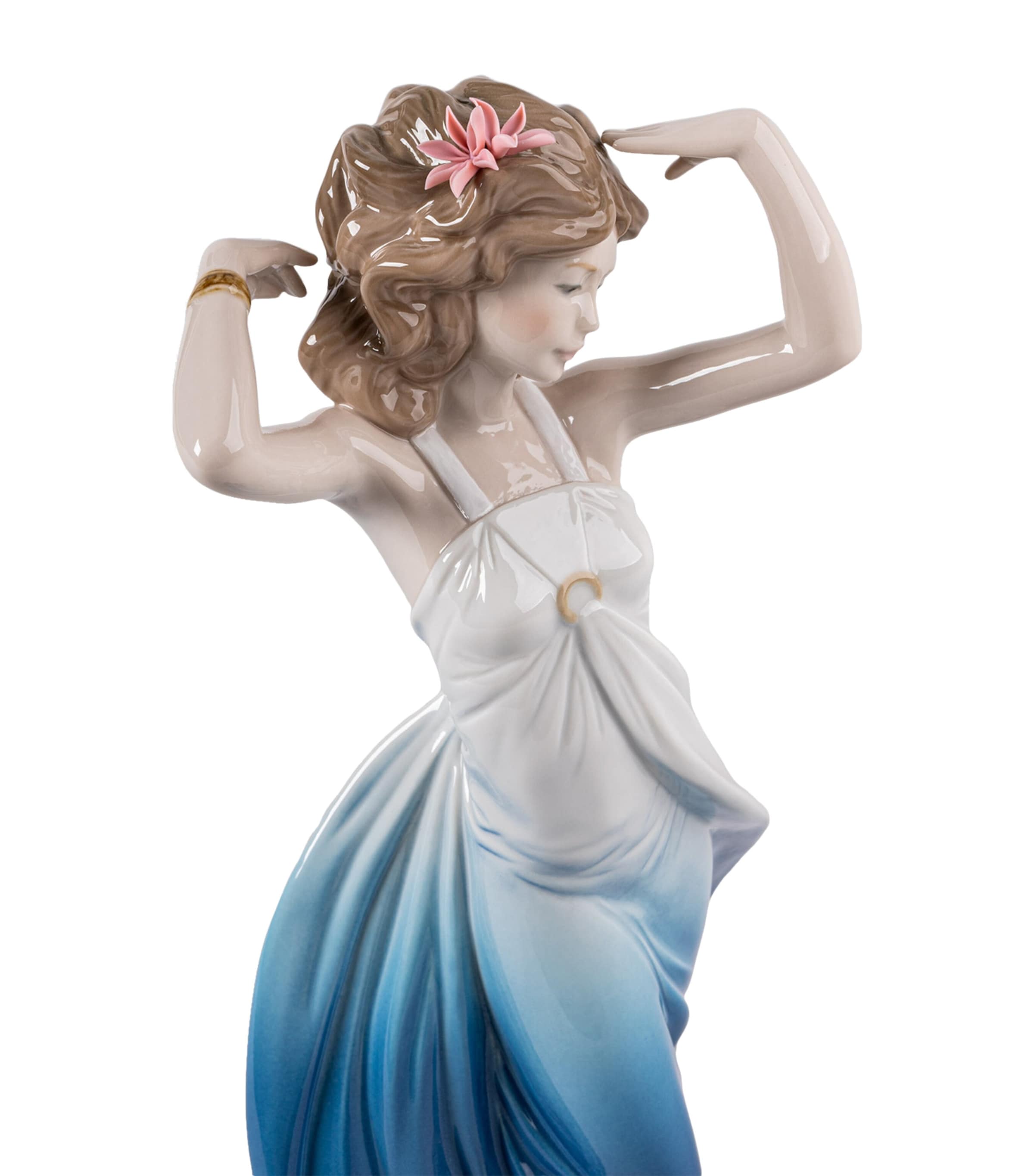 Lladró Porcelain Ethereal Spirit Sculpture White & Blue Image 6