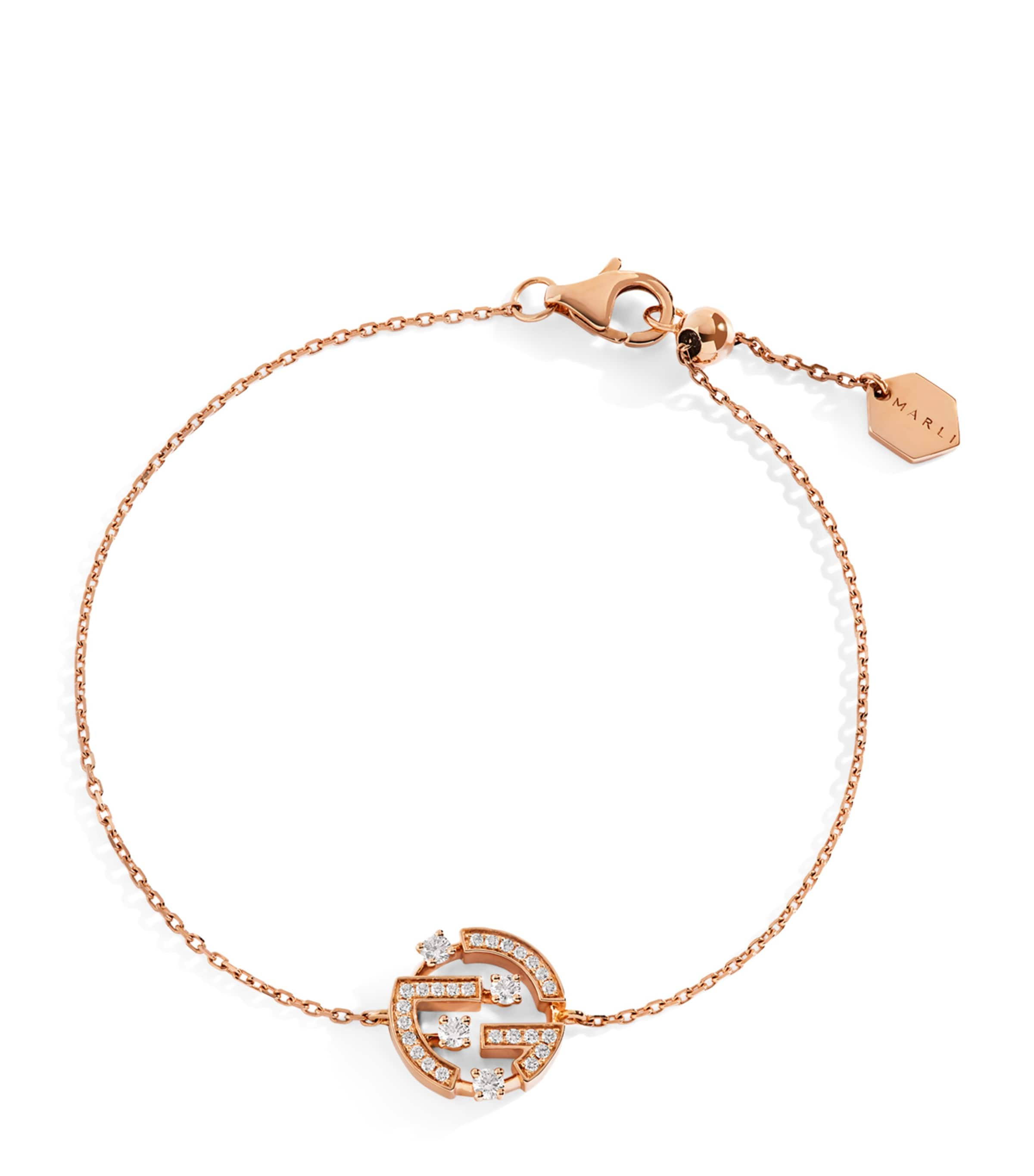 Marli New York Rose Gold And Diamond Avenues Bracelet