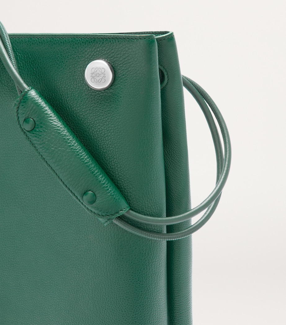 Leather Pebble Shoulder Bag EVERGREEN Image 7