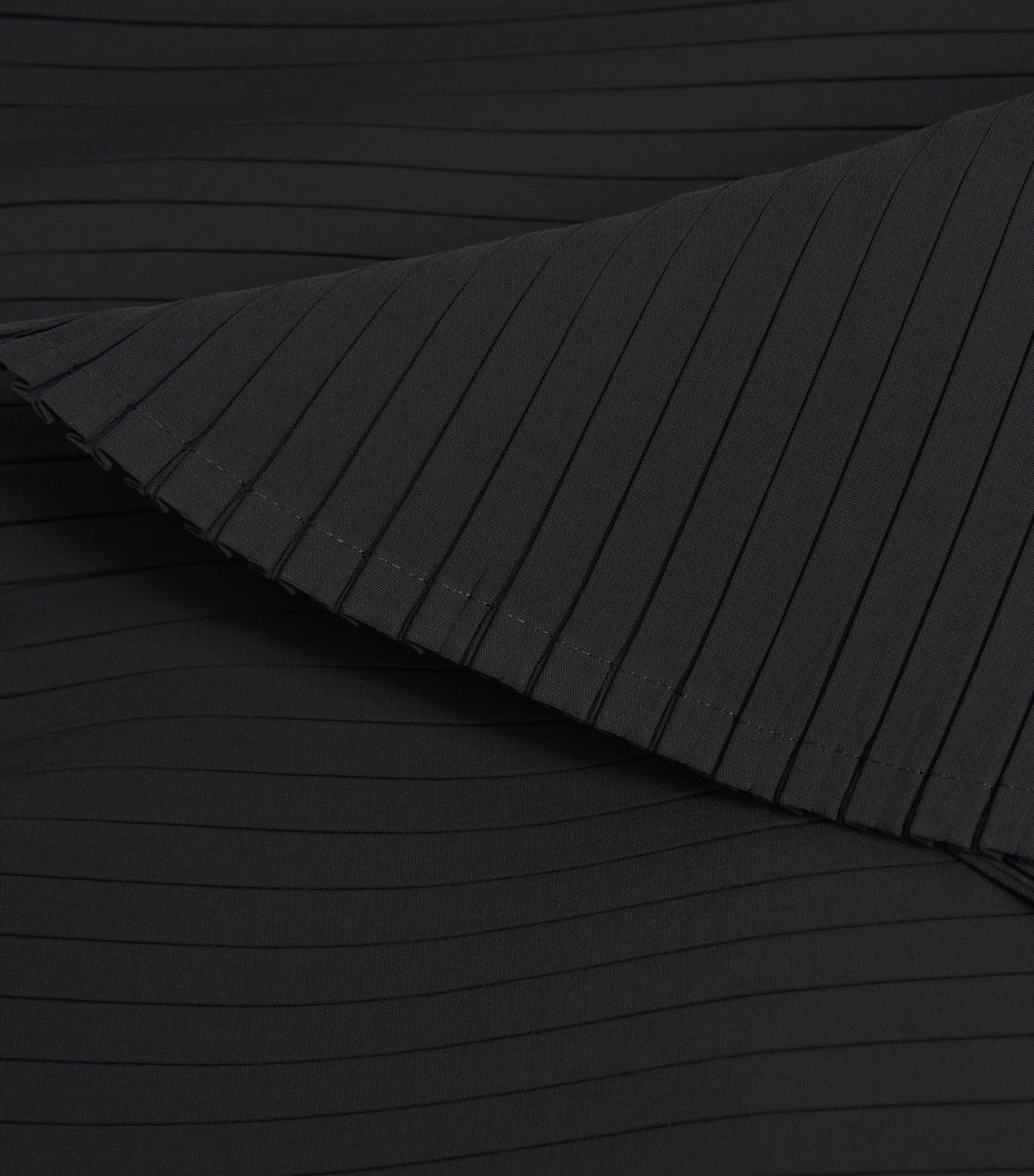 Fold Pleats Mini Dress BLACK Image 5